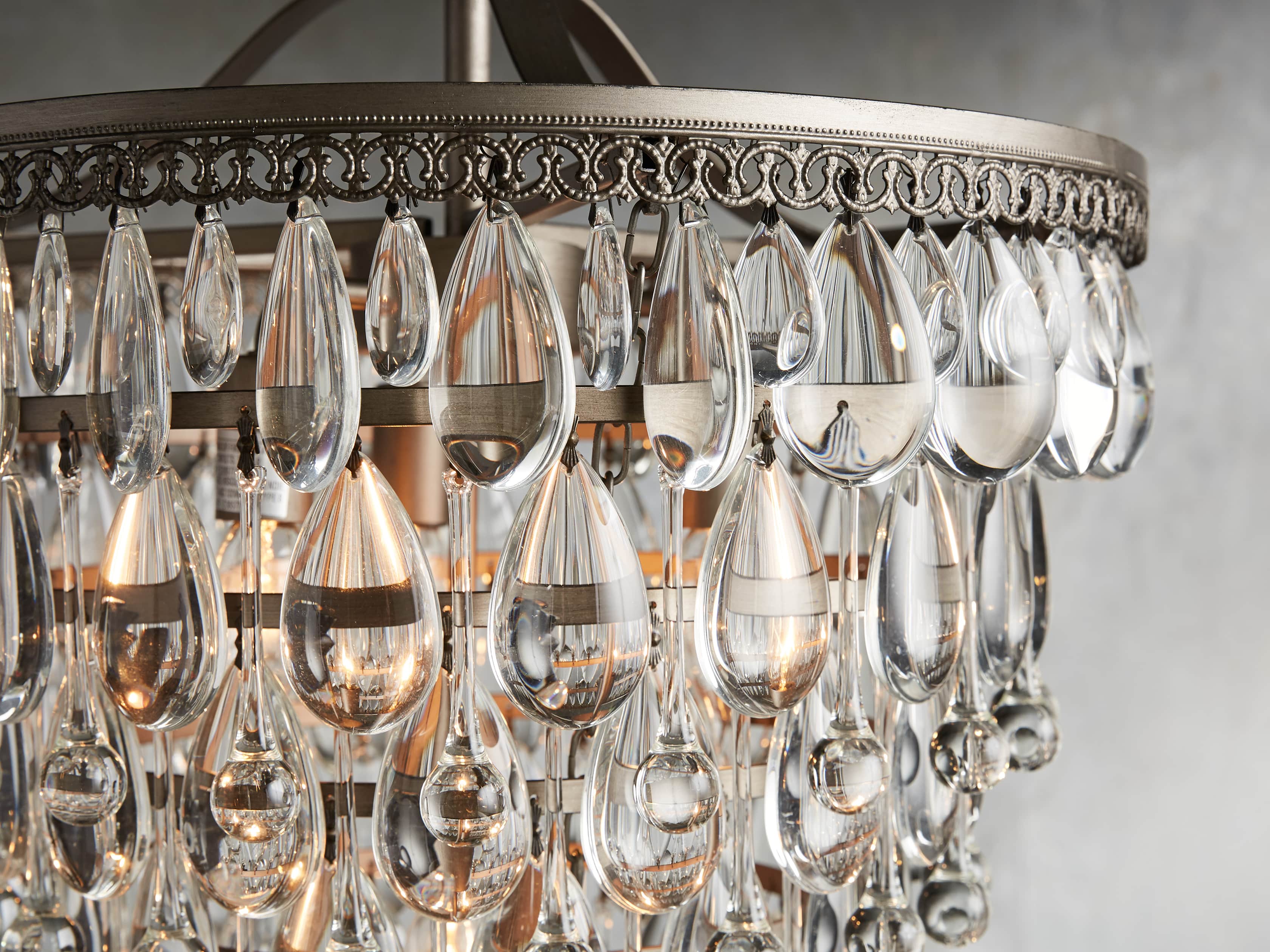 Anabella Large Chandelier in Nickel, slide 2 of 2