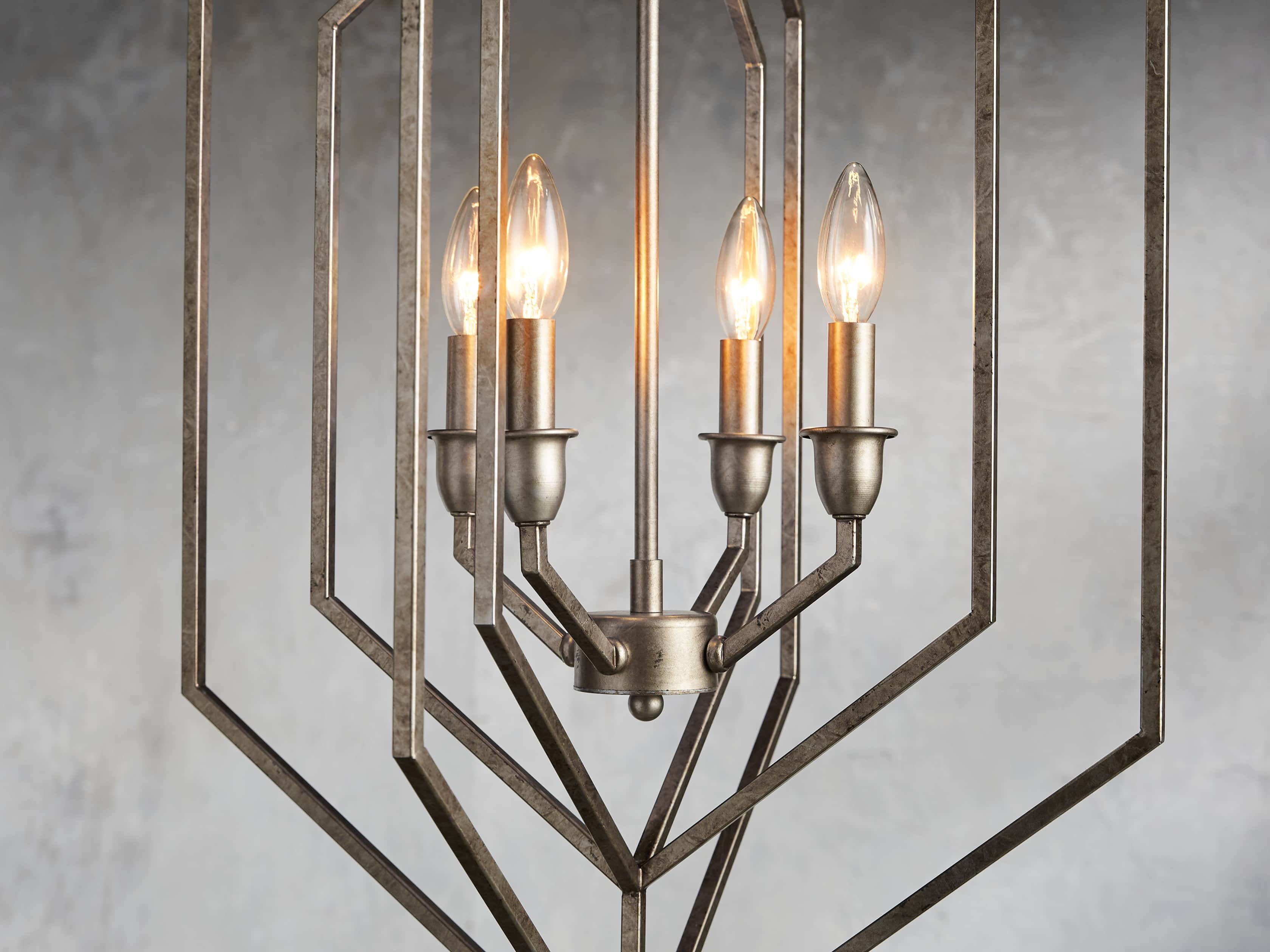 Hemisphere Prism Chandelier in Silver, slide 2 of 6