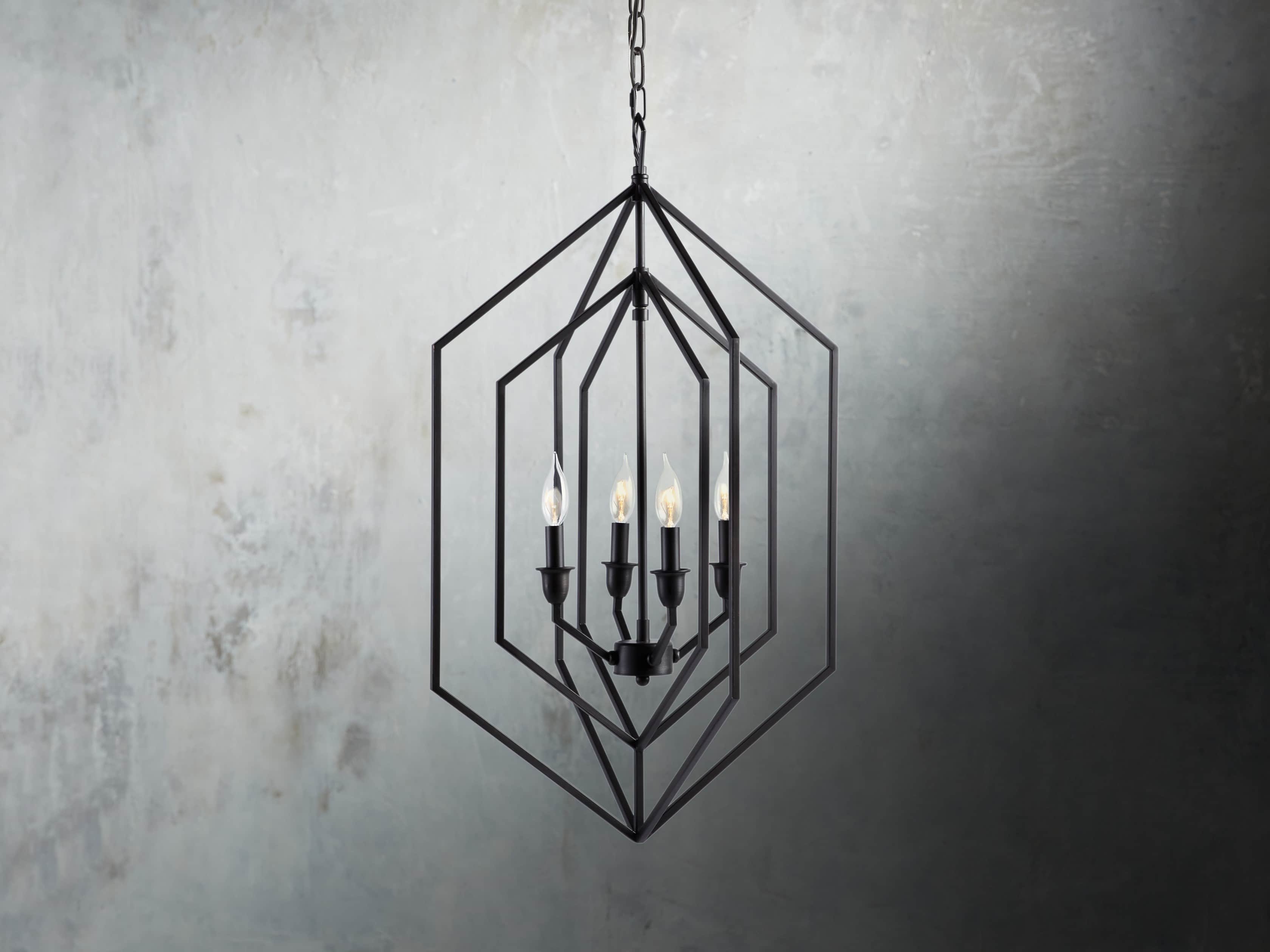 Hemisphere Prism Bronze Chandelier