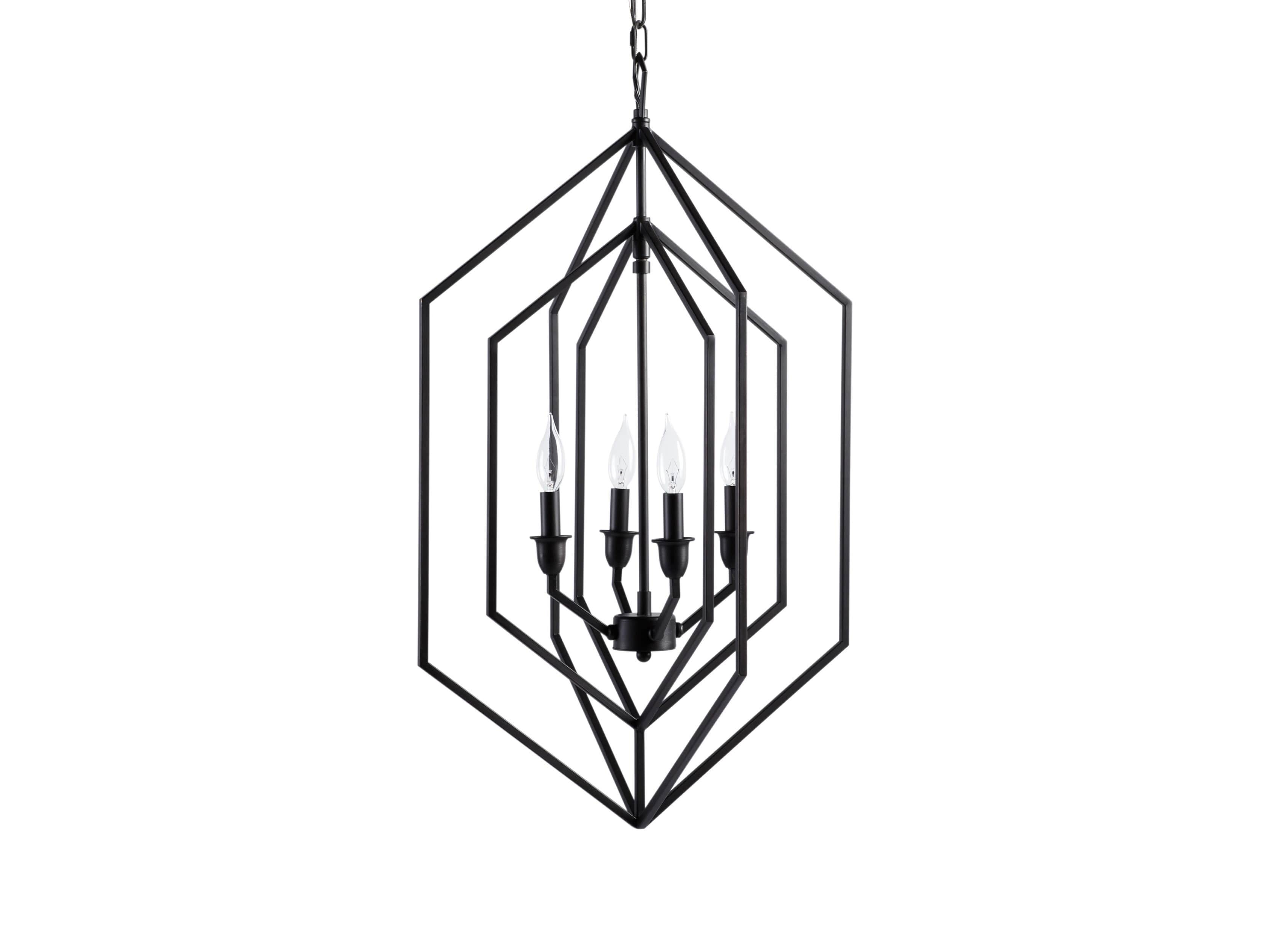 Hemisphere Prism Bronze Chandelier