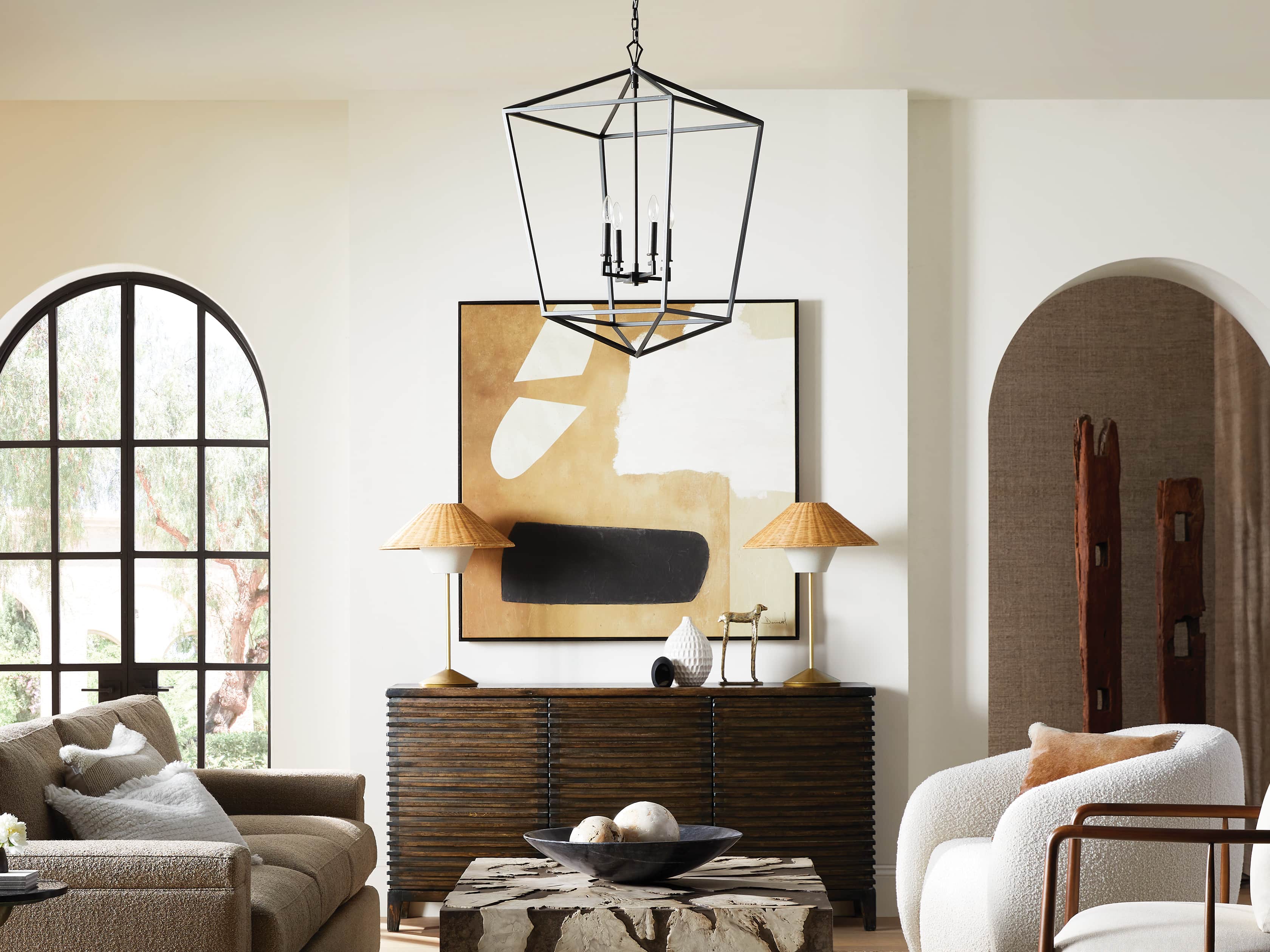 GARNET 33" CHANDELIER IN BRONZE, slide 4 of 7