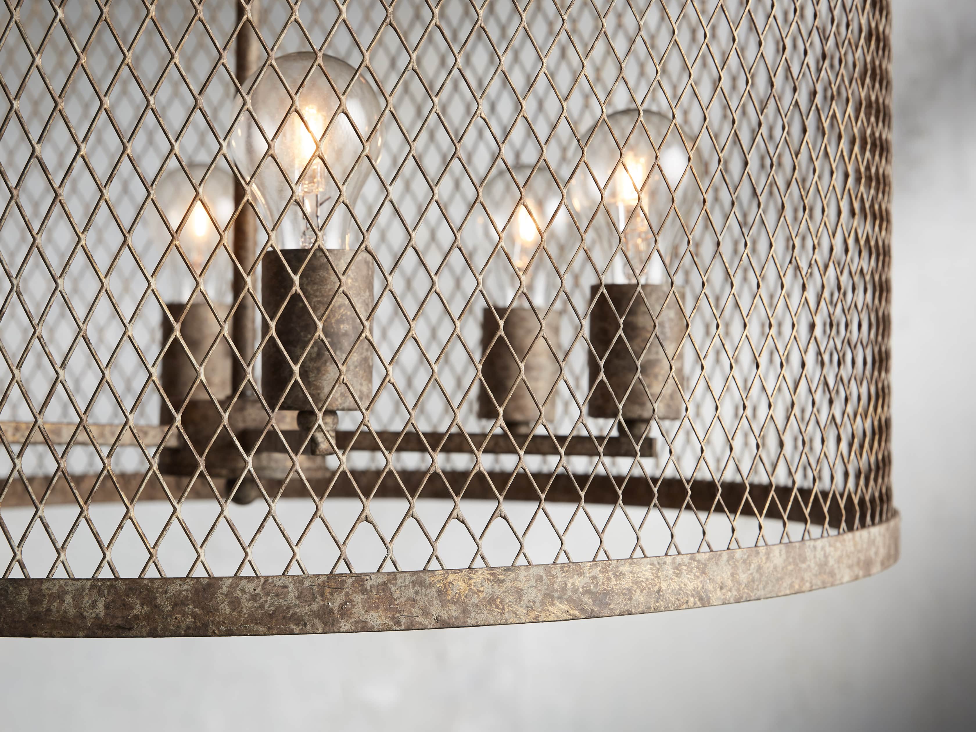 Marlow 24" Rust Wire Chandelier