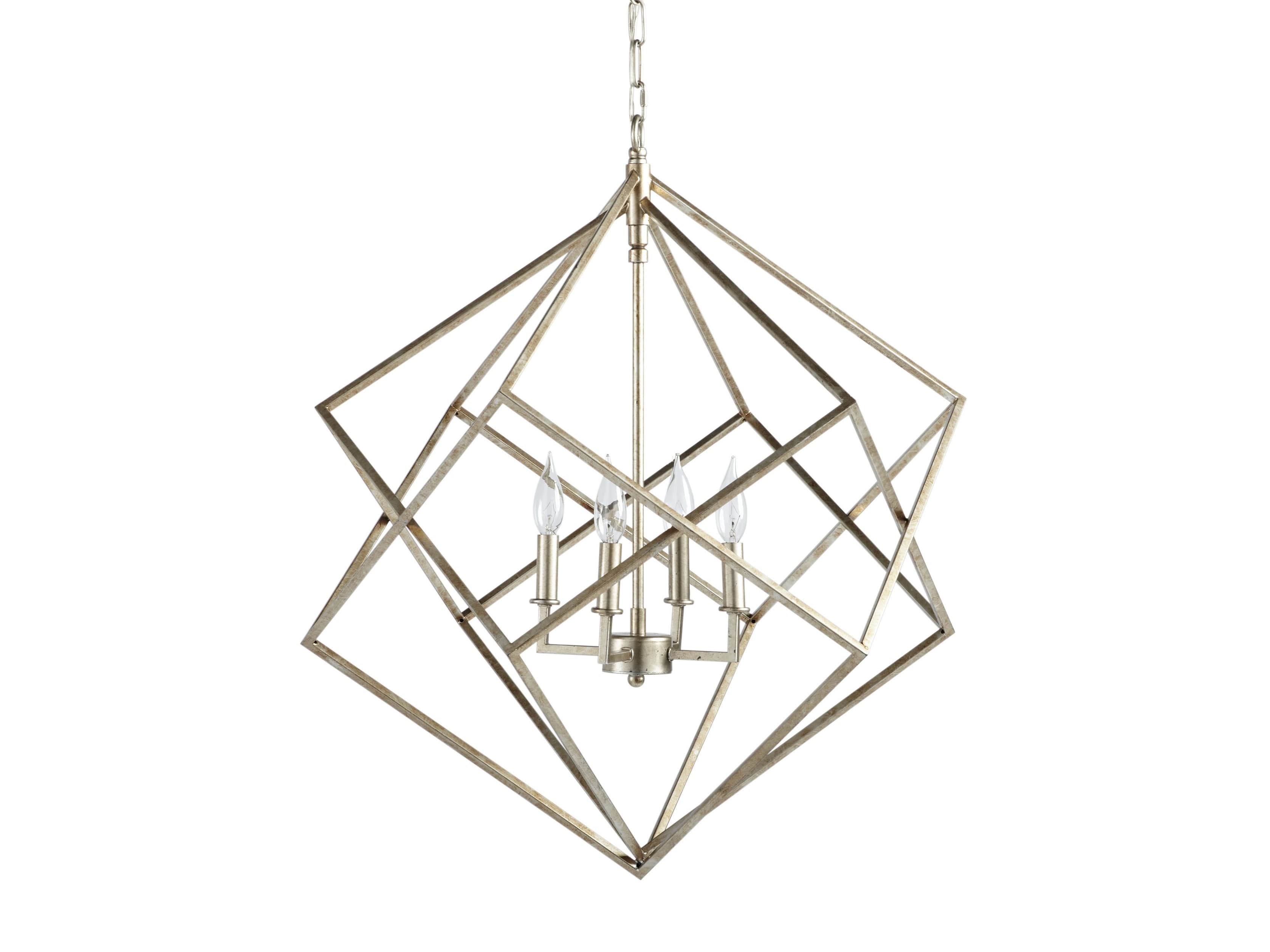 Hemisphere Geode Chandelier in Silver