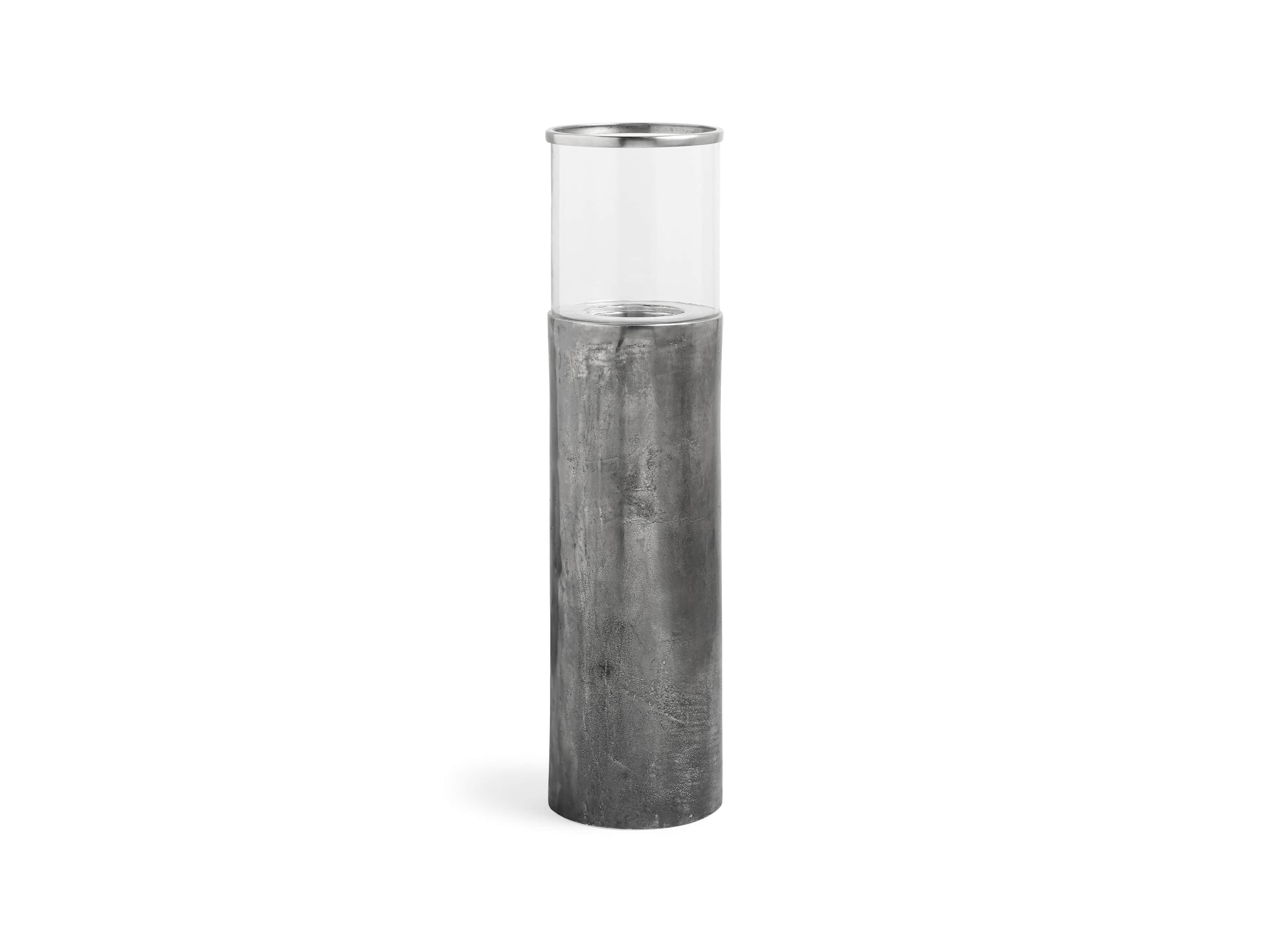 Dorian Small Distressed Silver Candle Stand, slide 3 of 3
