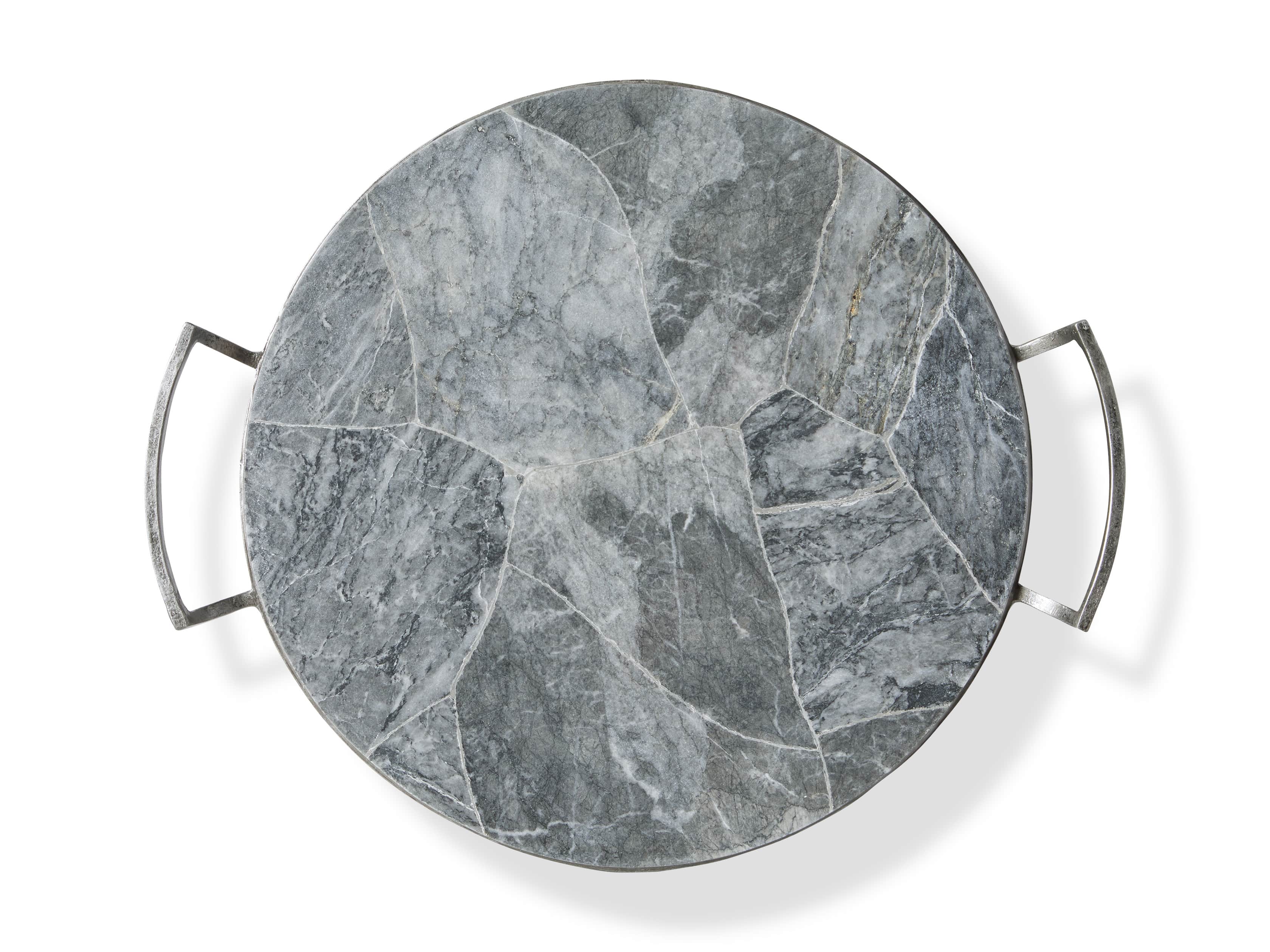 Petra Petrified Grey Marble Tray, slide 3 of 3