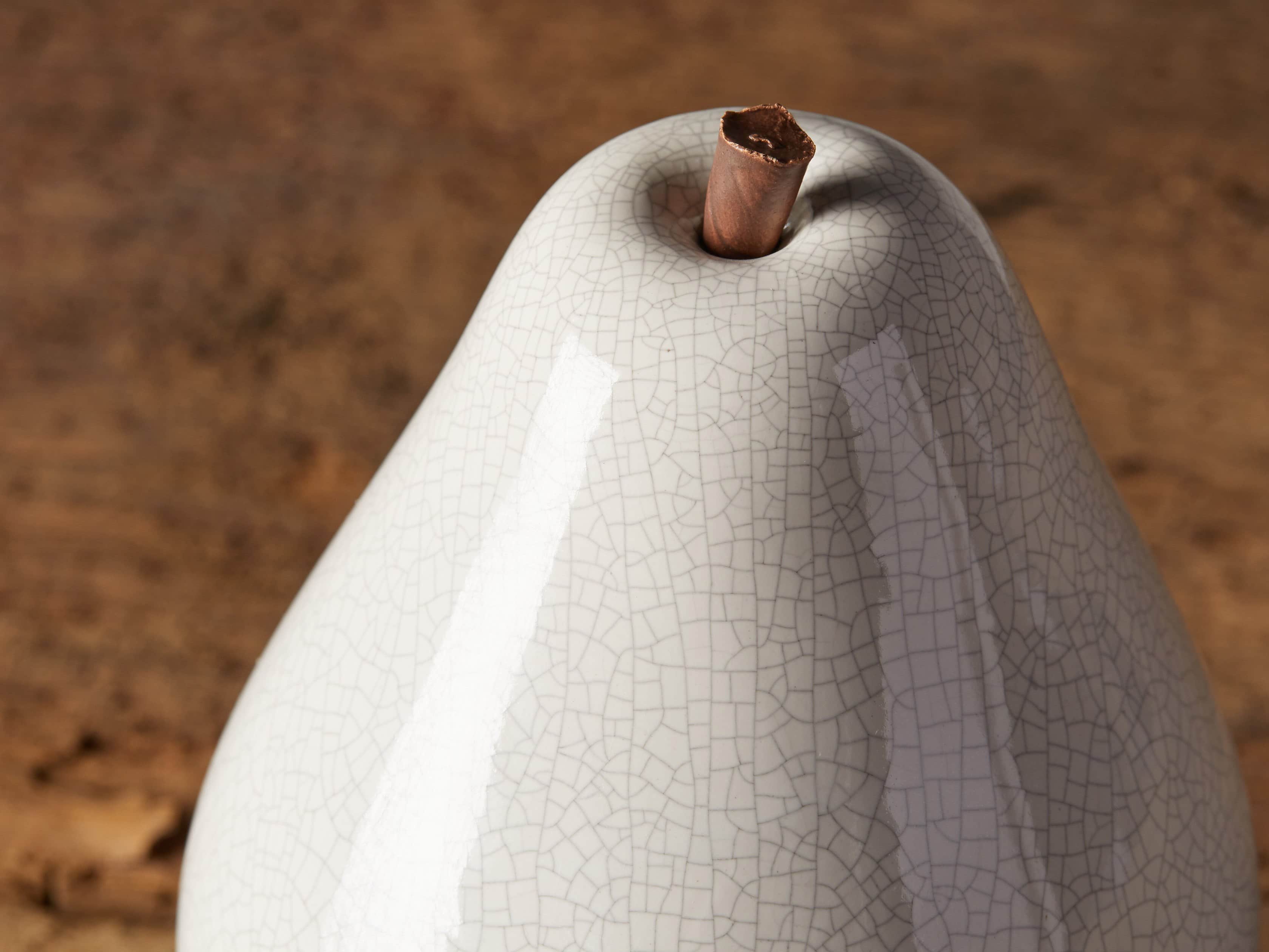 Ceramic Pear in White