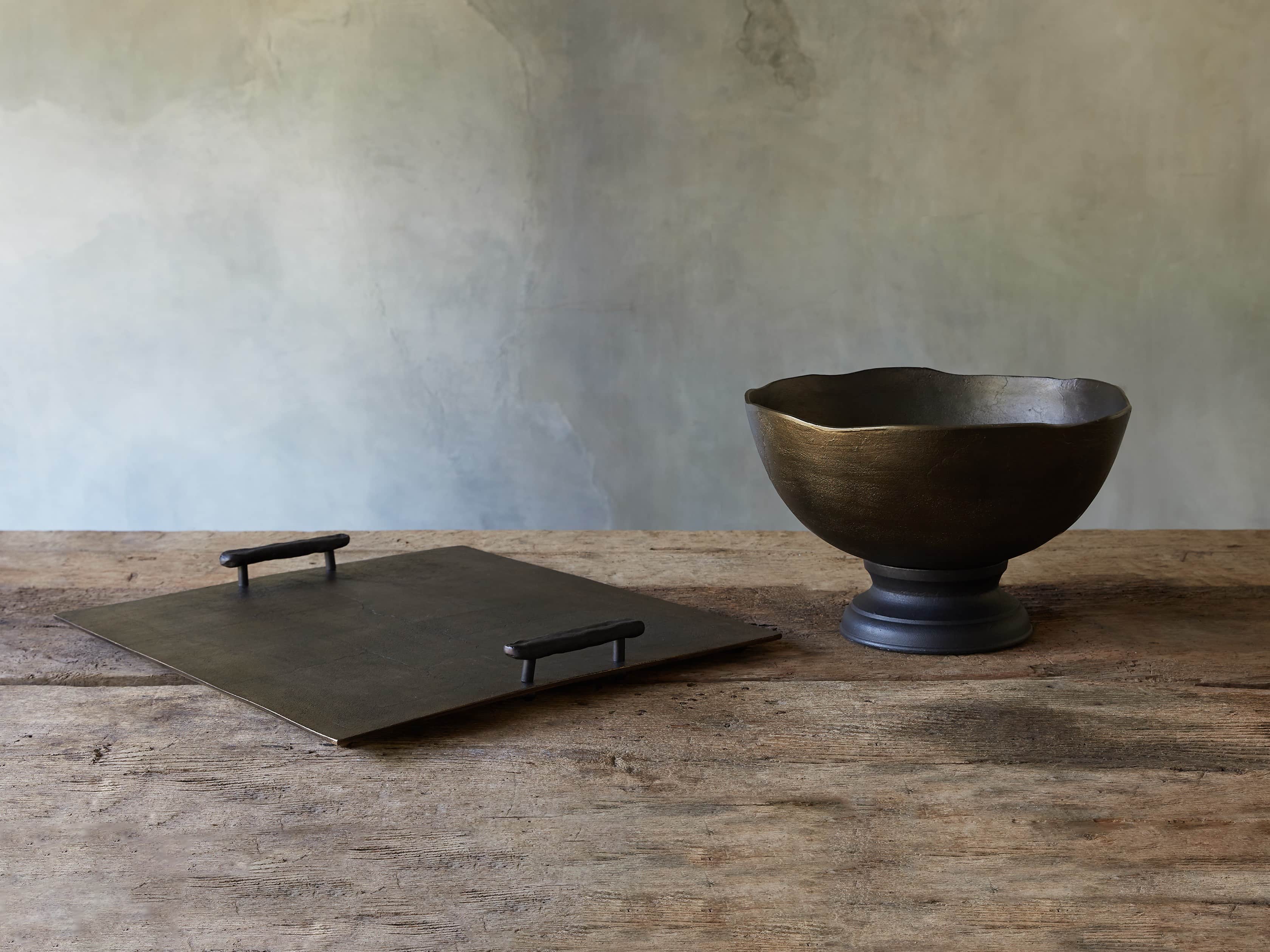 Pasca Antique Brass Tray, slide 3 of 5
