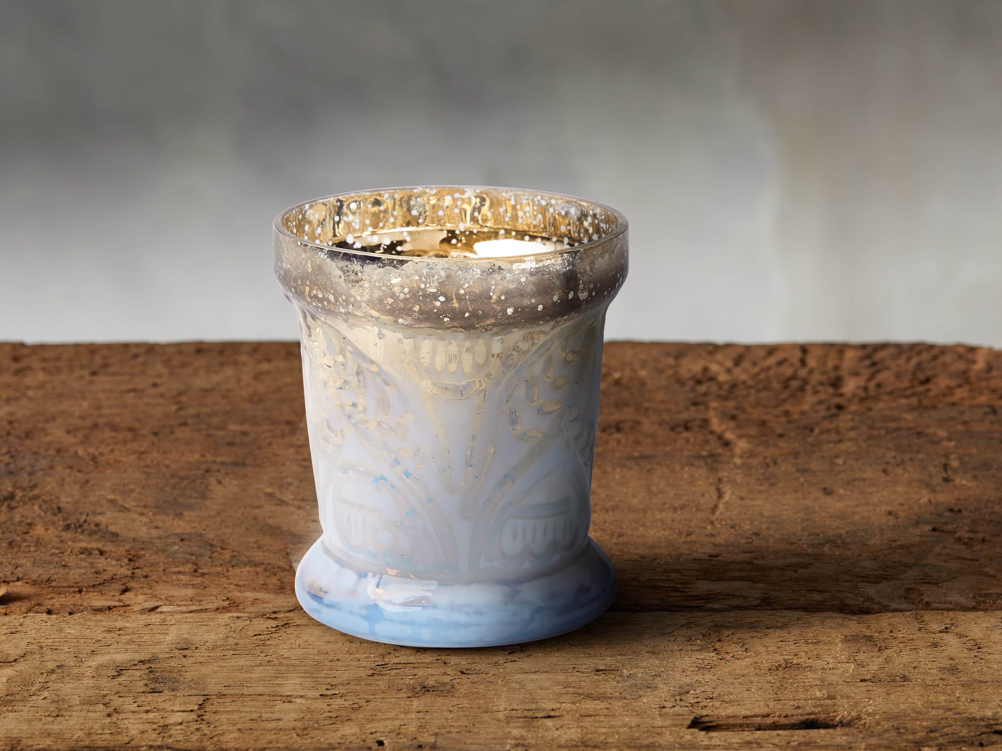 Blanc 3" Leaf Tealight Holder