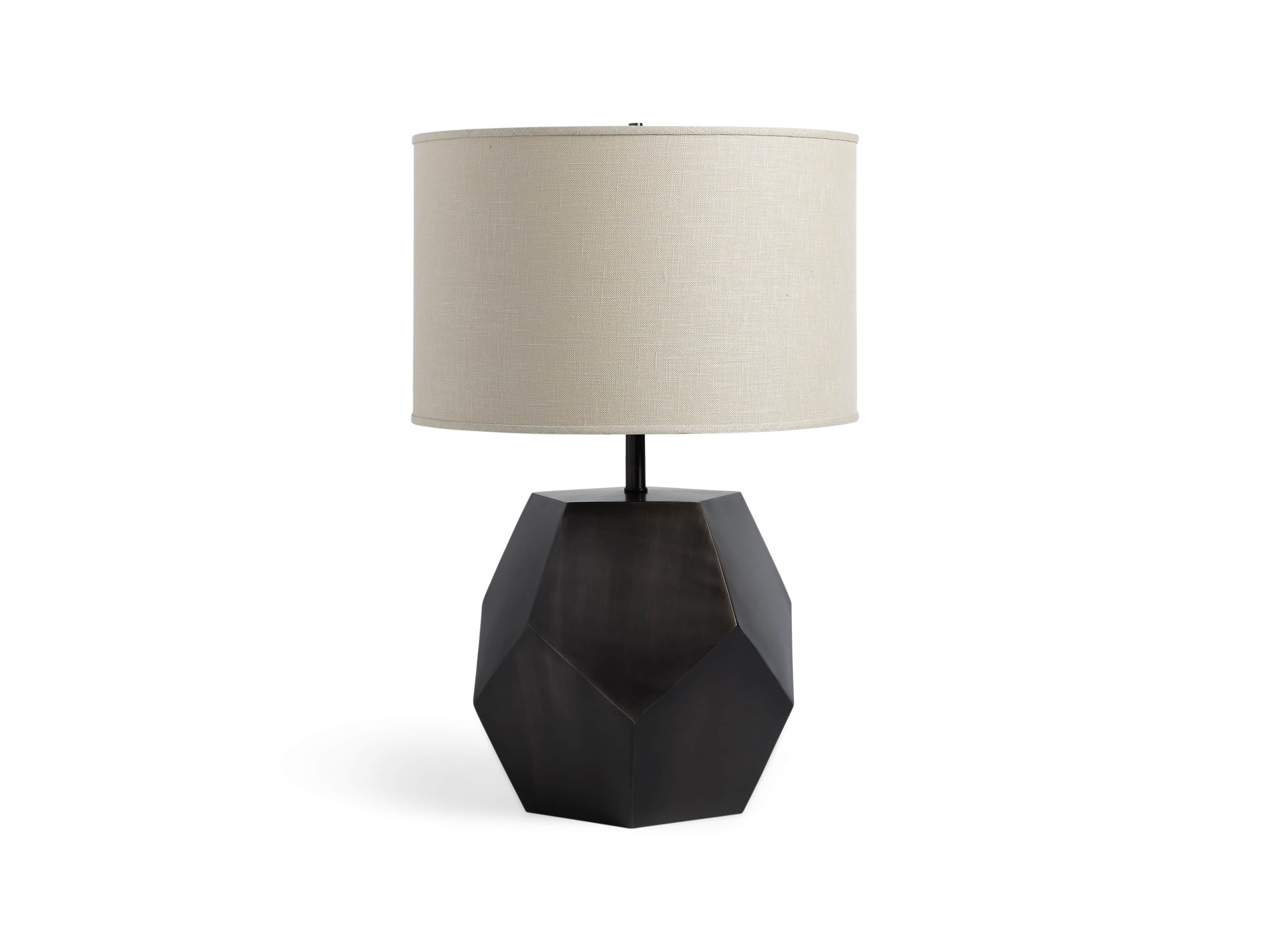 Bezier Pewter Table Lamp