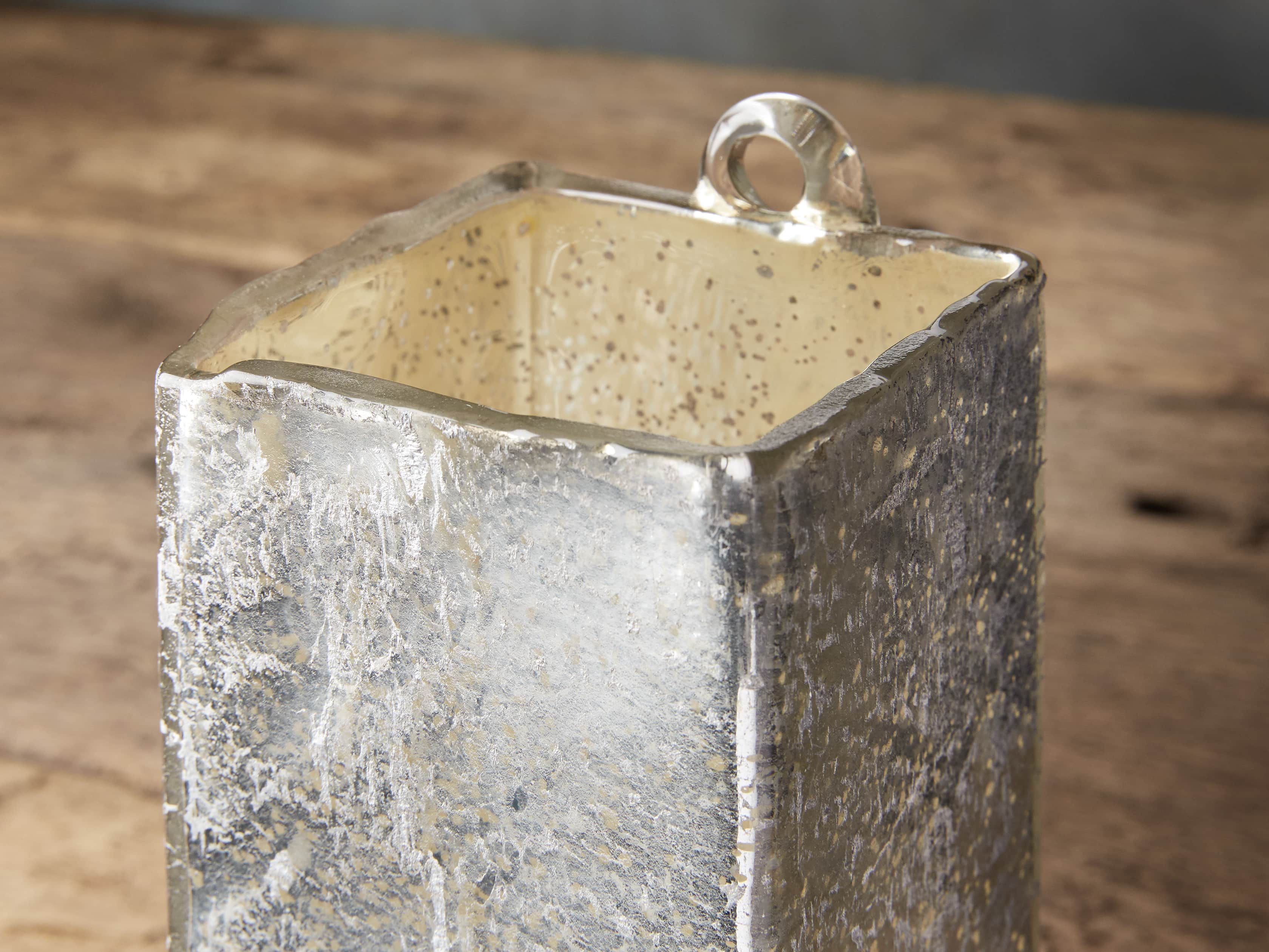 4" Hang Square Mercury Vase, slide 3 of 5
