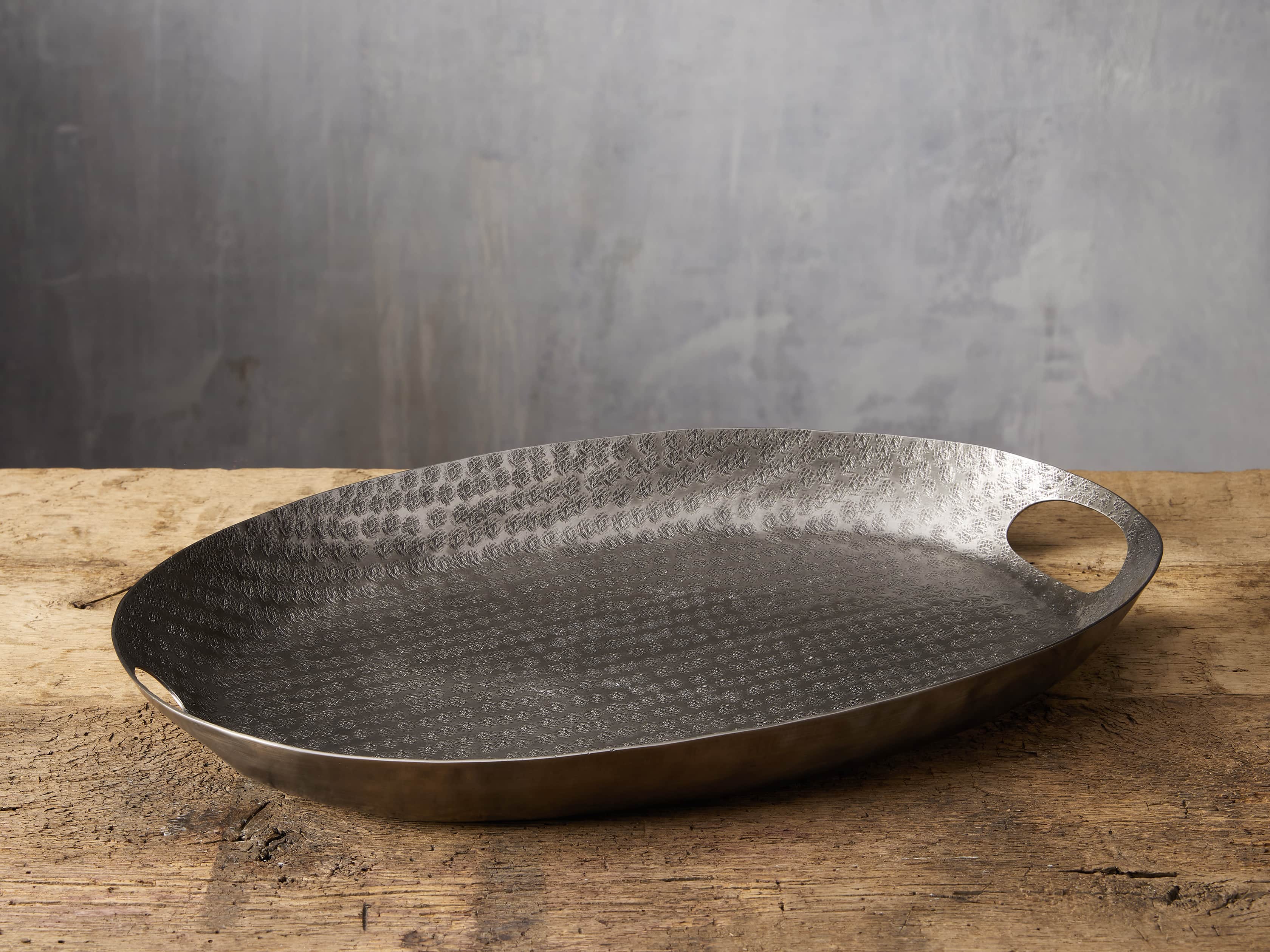 Small Nickel Ovalo Tray, slide 1 of 5