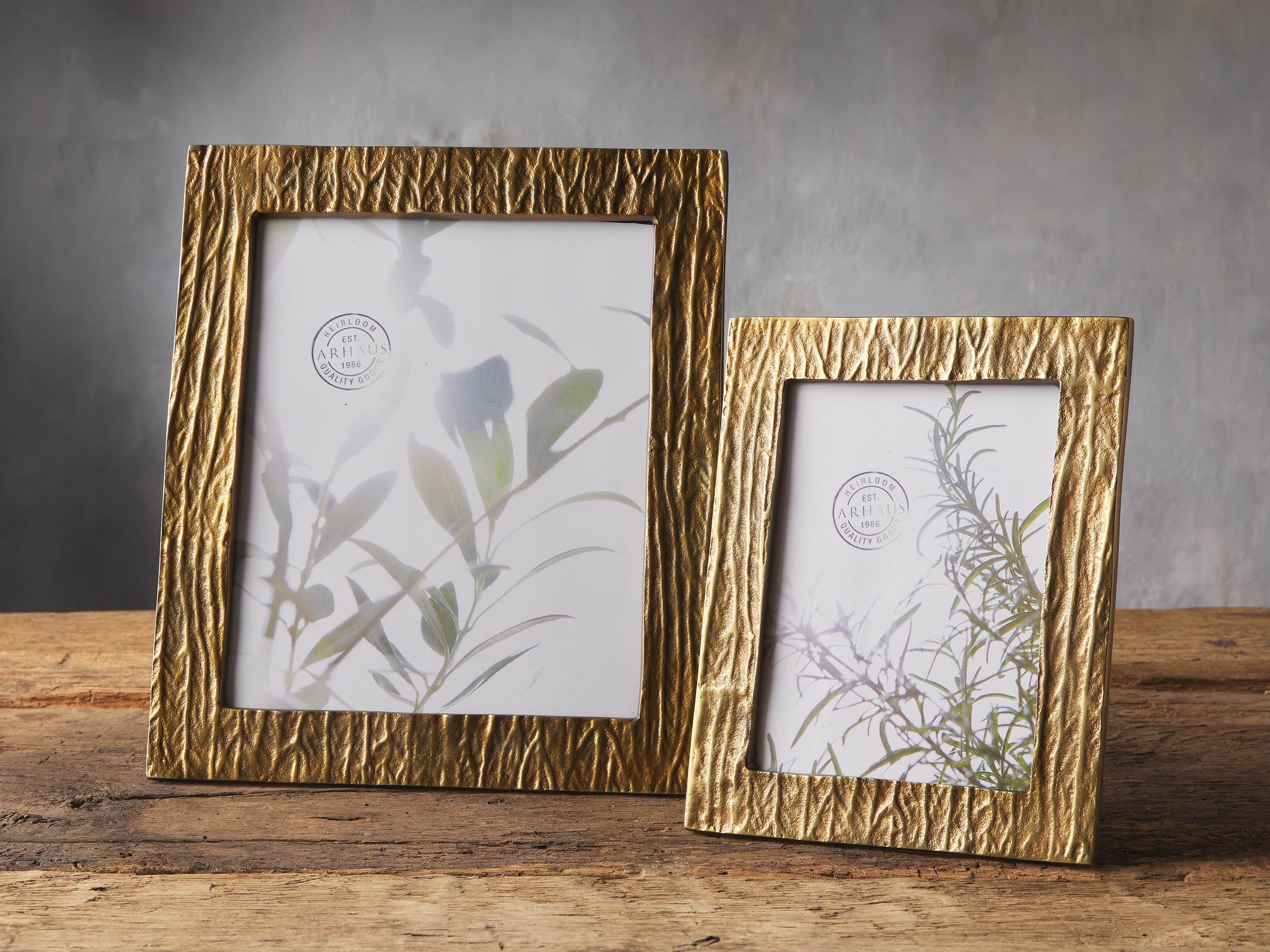 Antique Brass Wood Picture Frame 5x7, slide 2 of 2