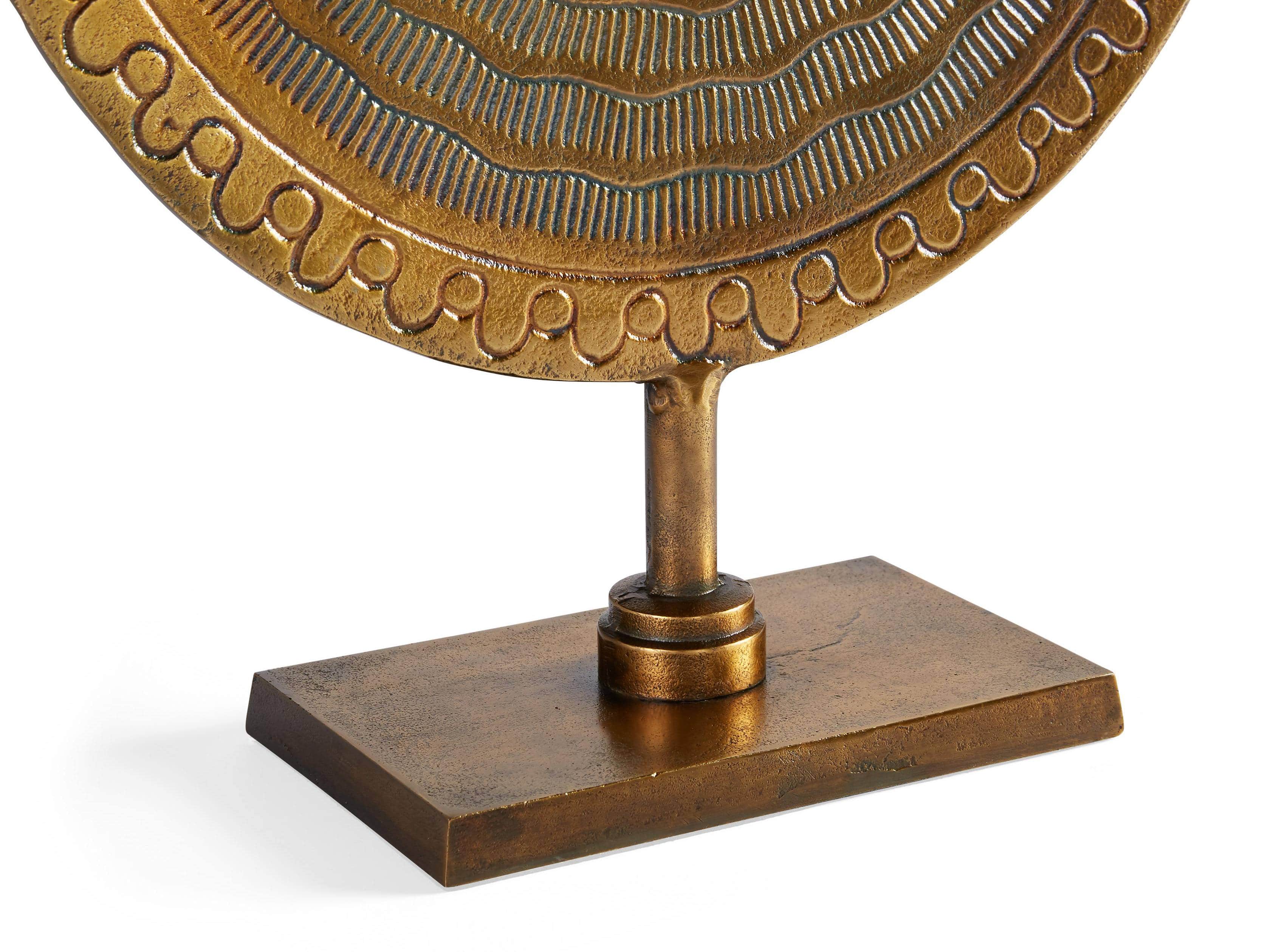 Brass Circle Table Mirror