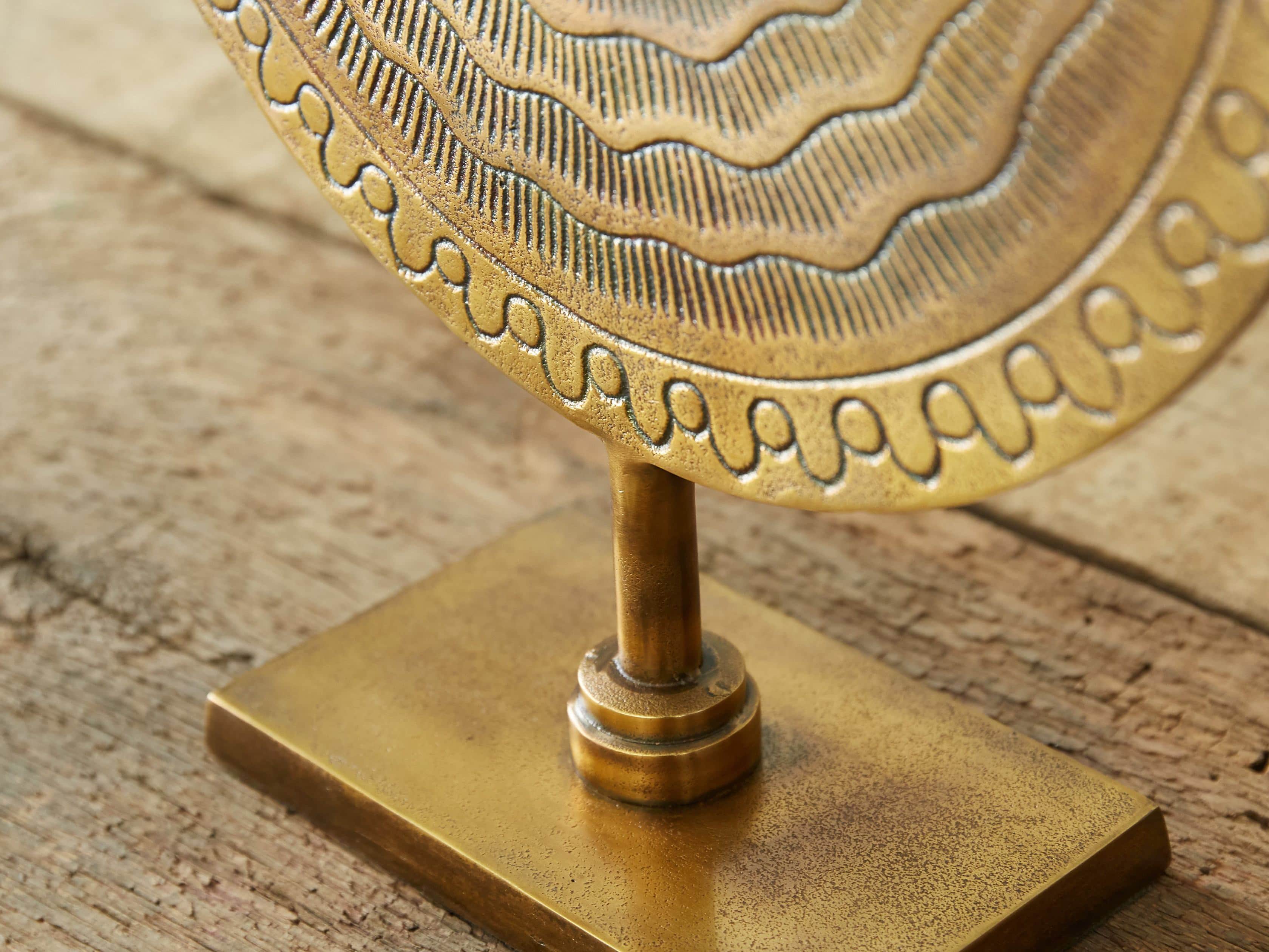Brass Circle Table Mirror
