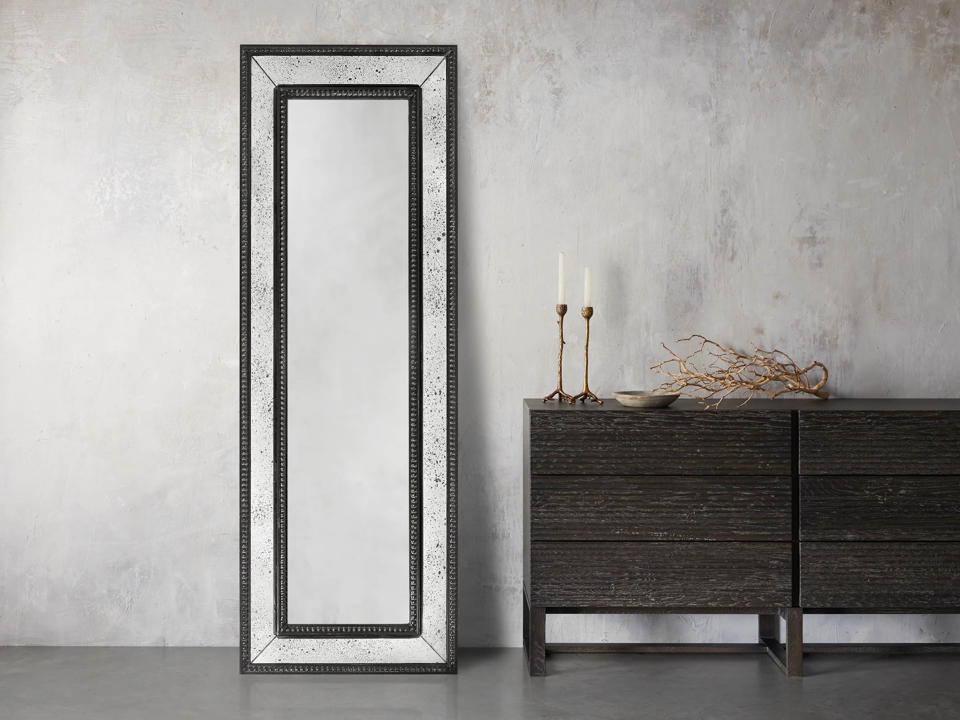 SERANO 25" X 72" ANTIQUED FRAME MIRROR