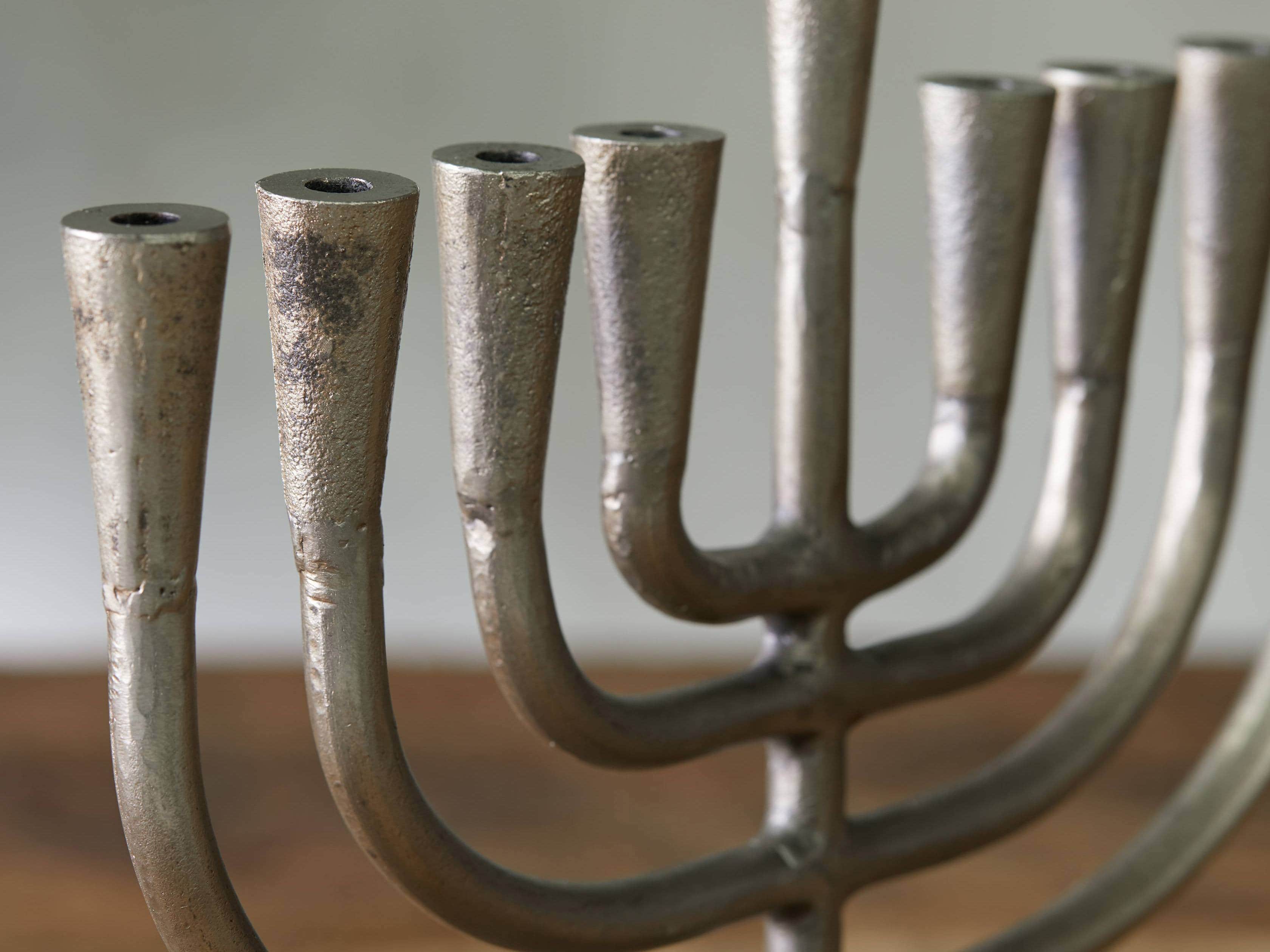 Cast Aluminum Menorah