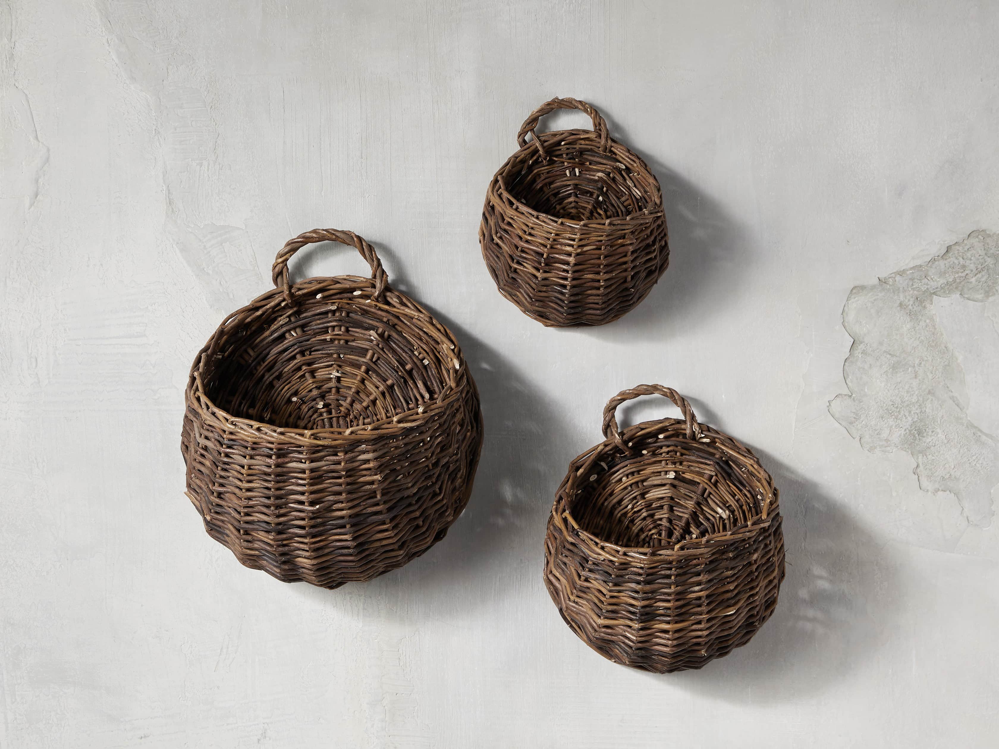 Willow Wall Basket Set (Set of 3)