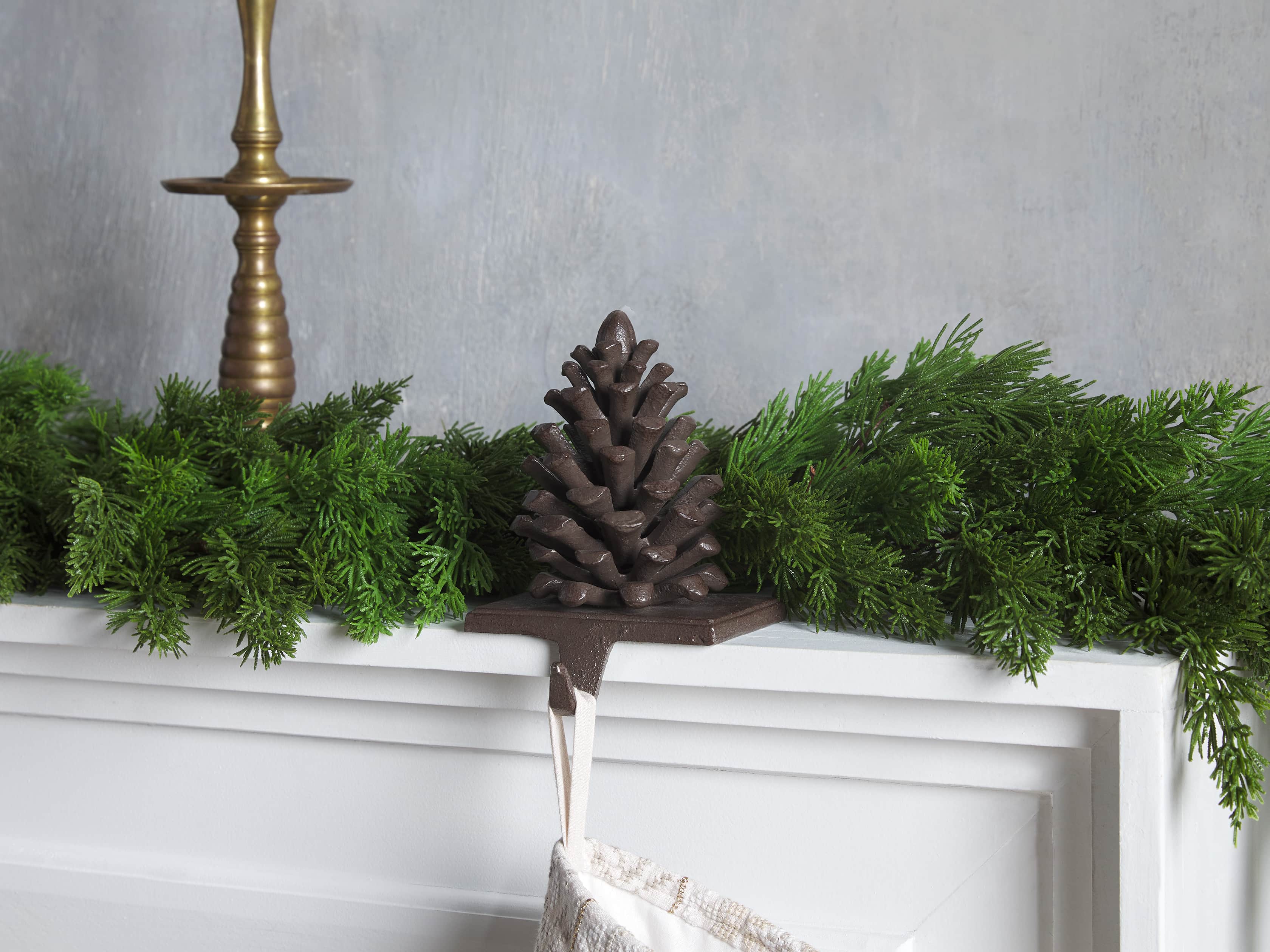 Iron Pinecone Stocking Holder, slide 1 of 2