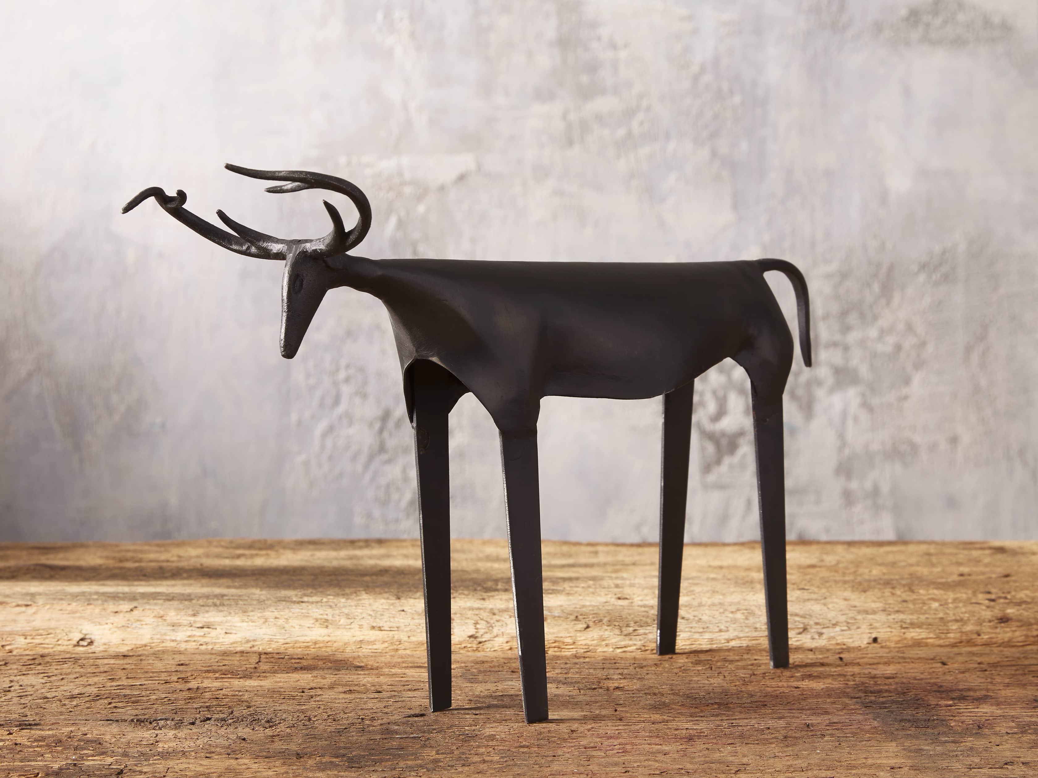 Large Rustic Iron Deer, slide 1 of 3