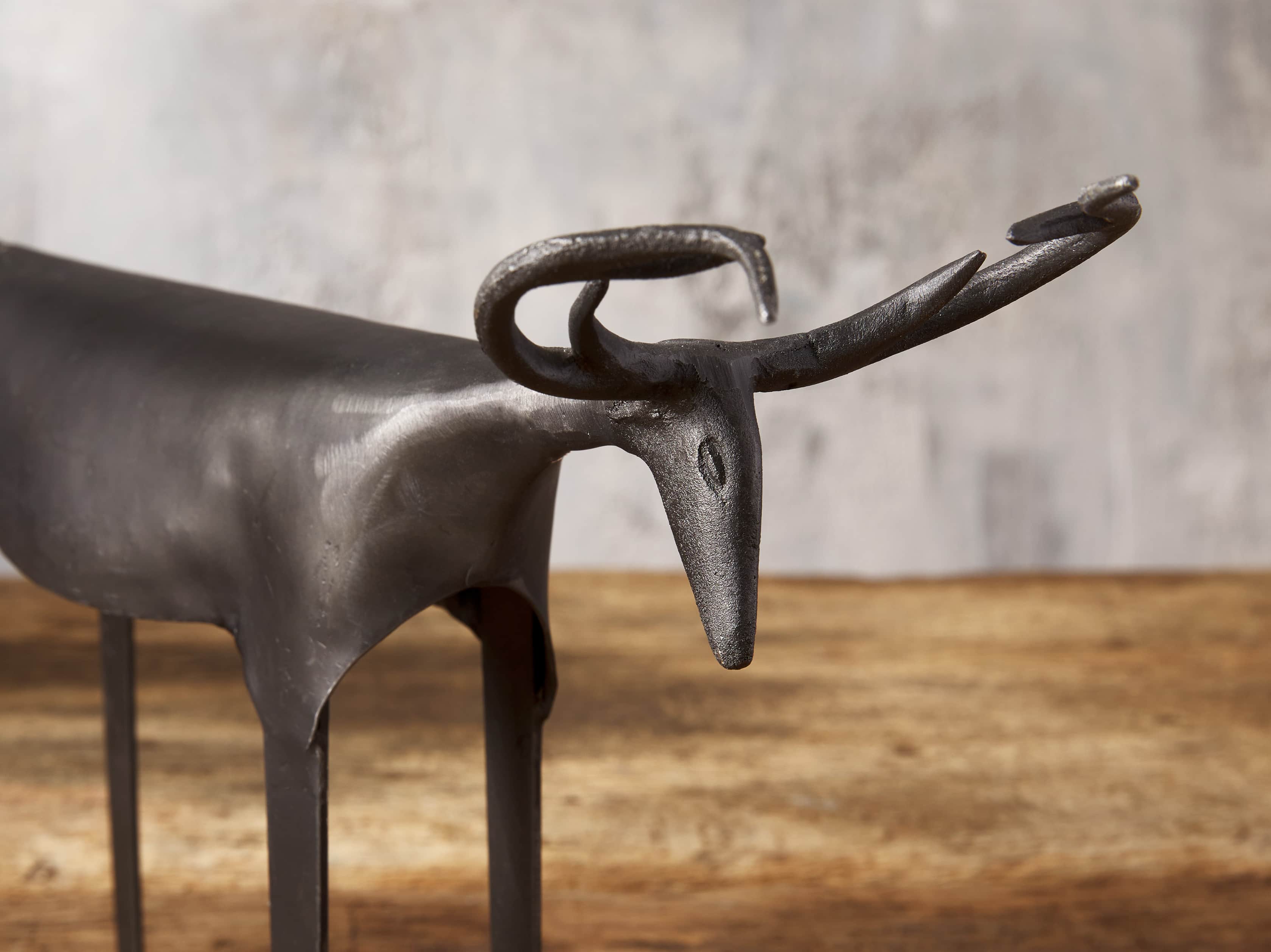 Large Rustic Iron Deer, slide 2 of 3