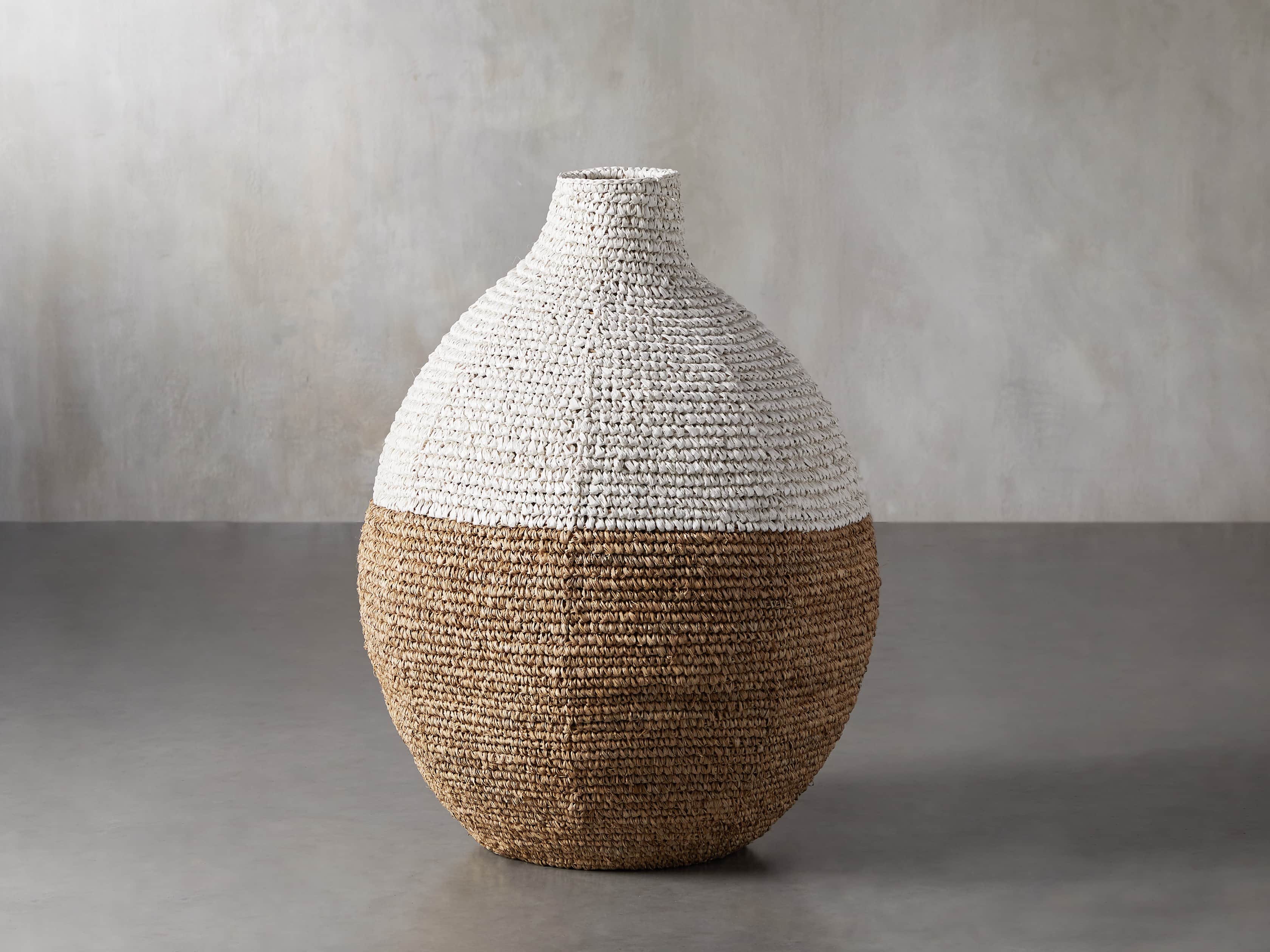 Tilos Woven Urn in Natural, slide 1 of 3
