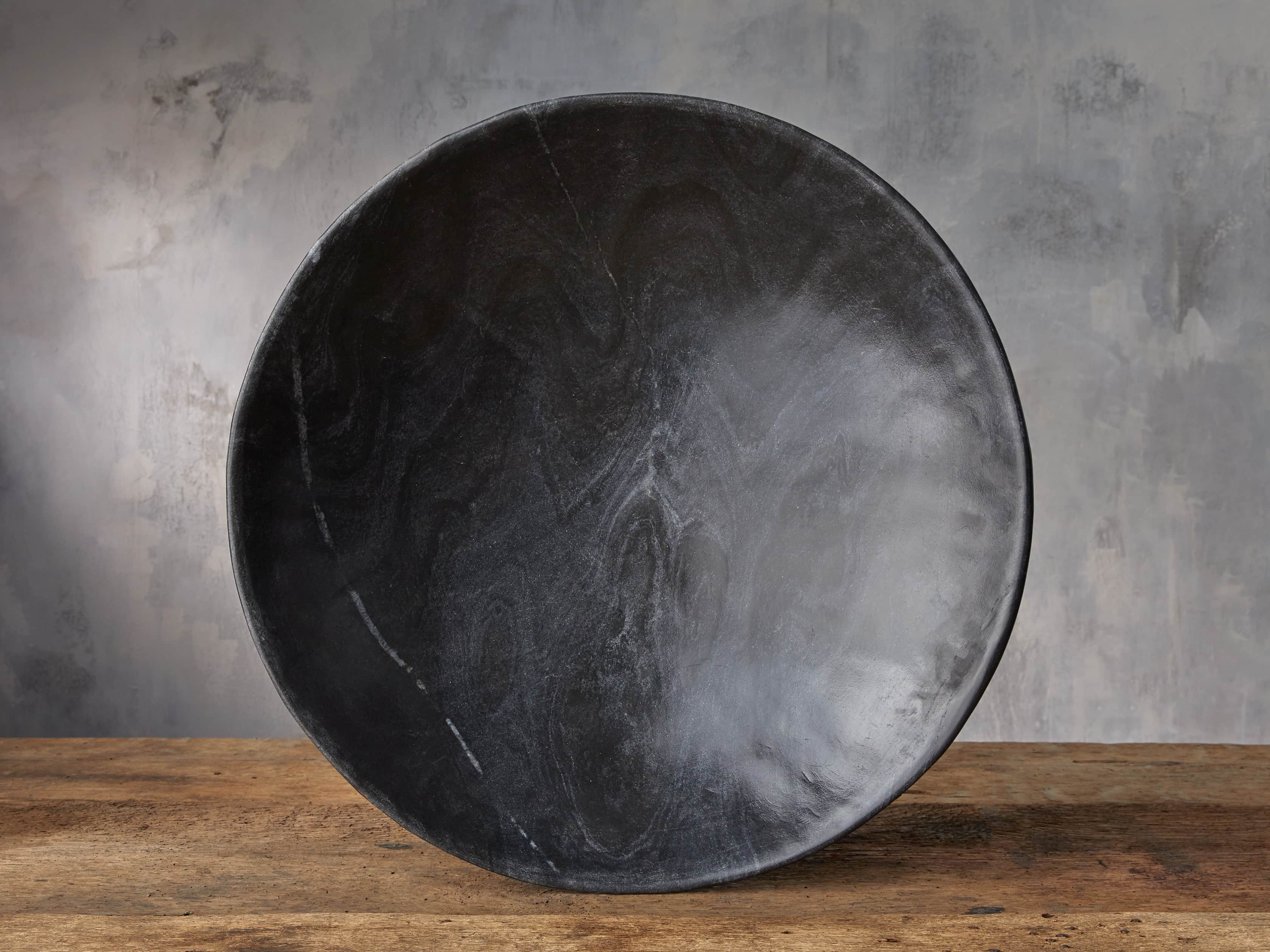 Round Marble Bowl in Black, slide 2 of 4