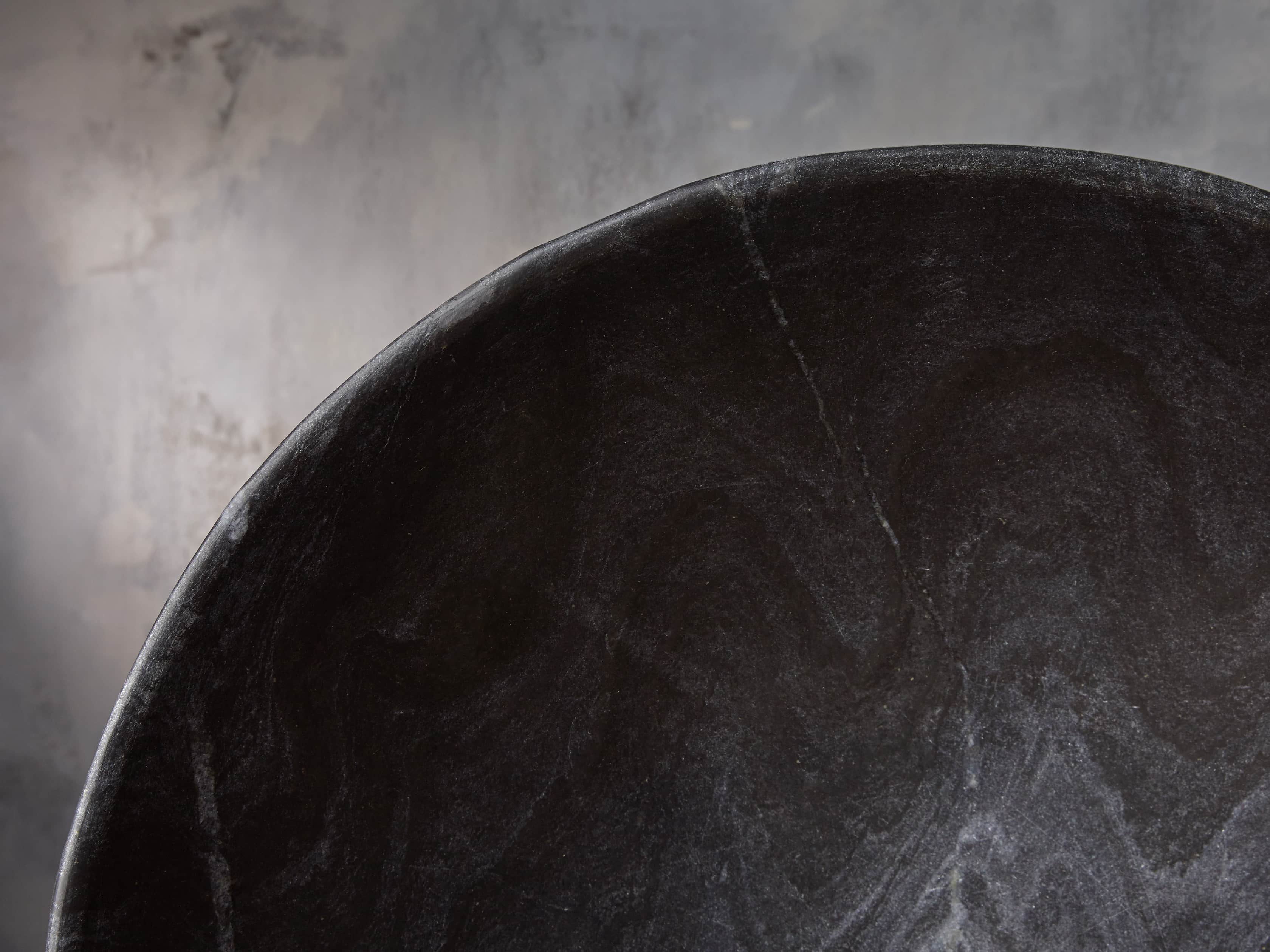 Round Marble Bowl in Black, slide 3 of 4