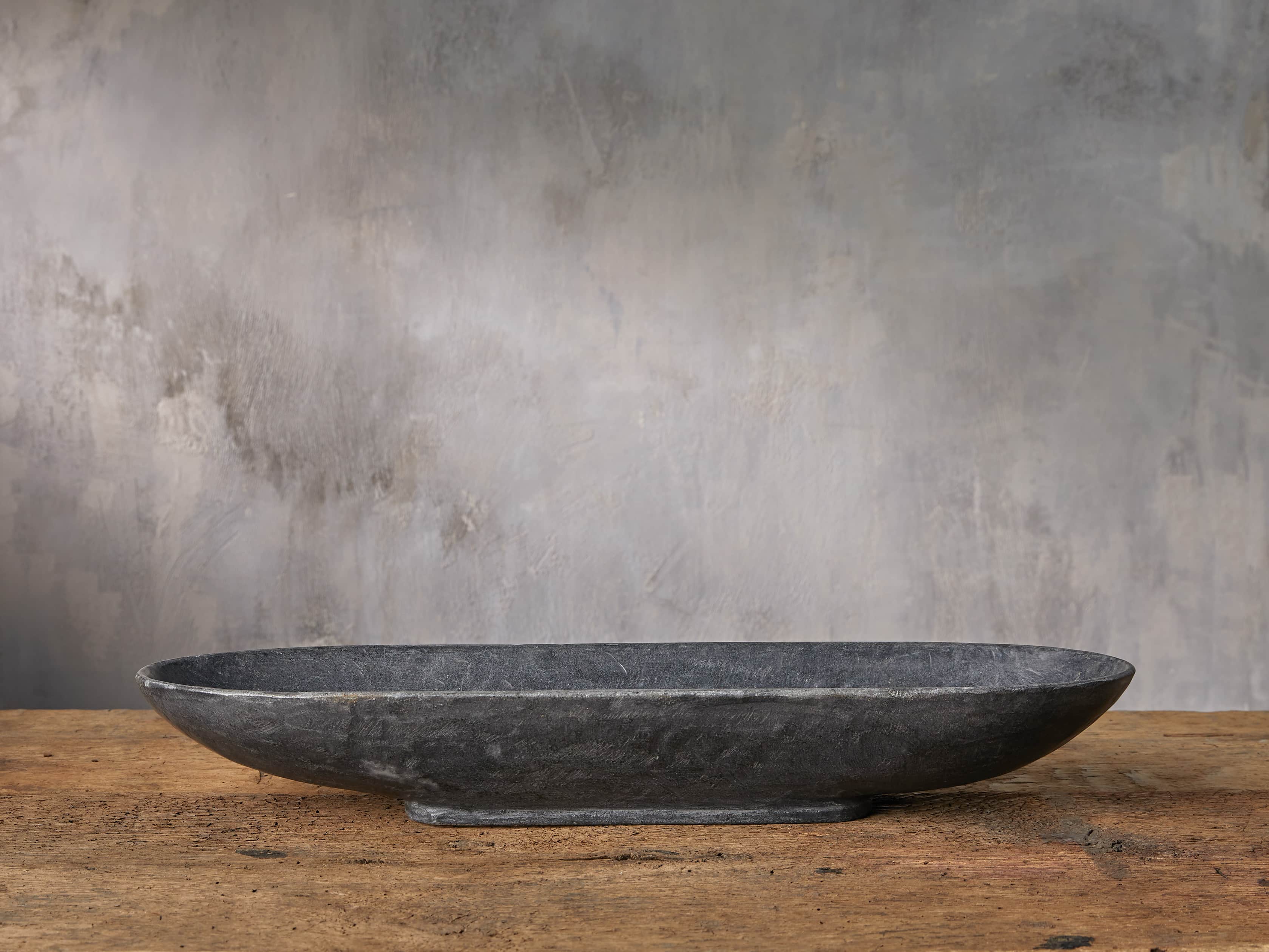 Black Marble Oval Bowl, slide 1 of 3