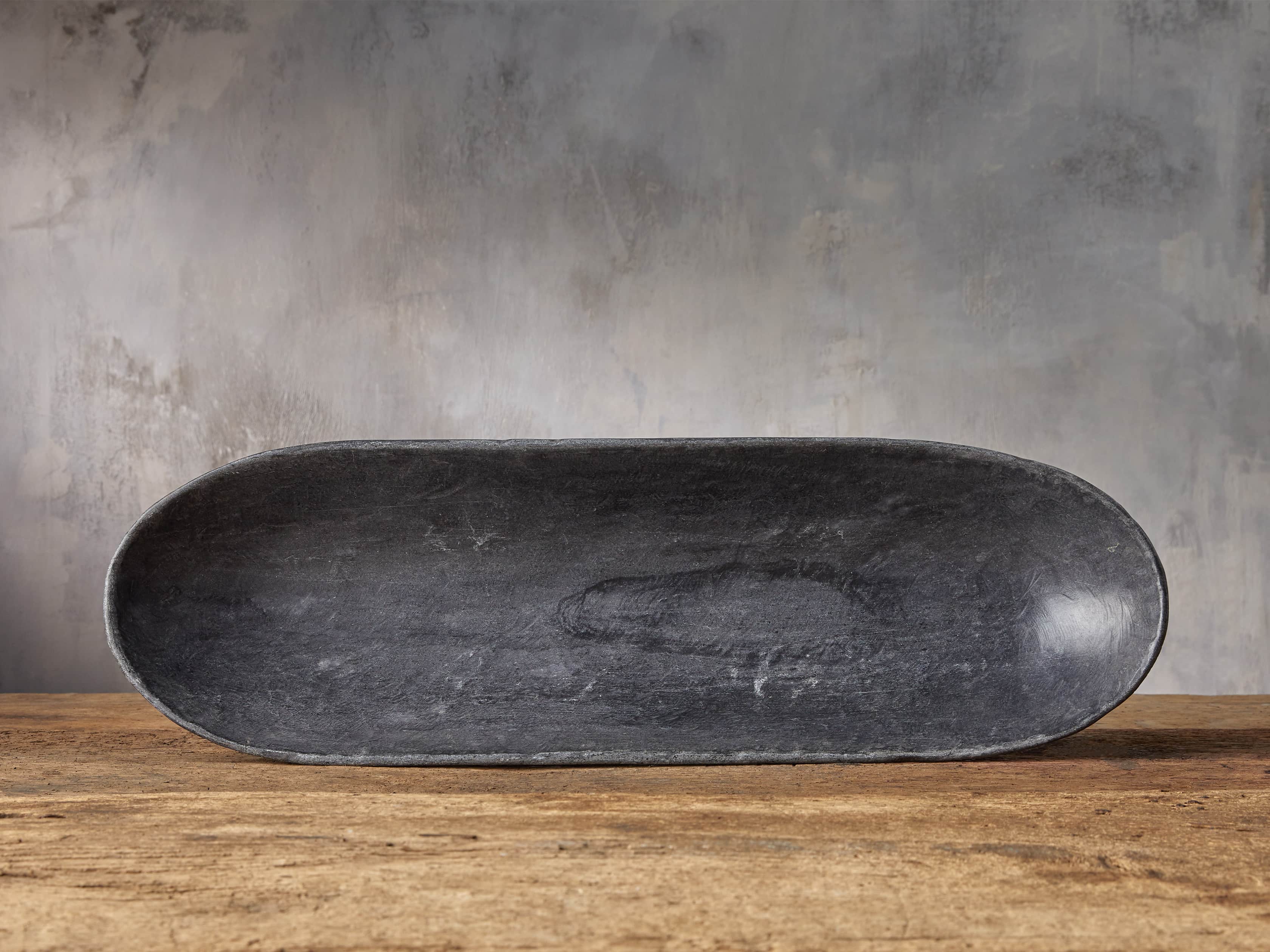 Black Marble Oval Bowl, slide 2 of 3