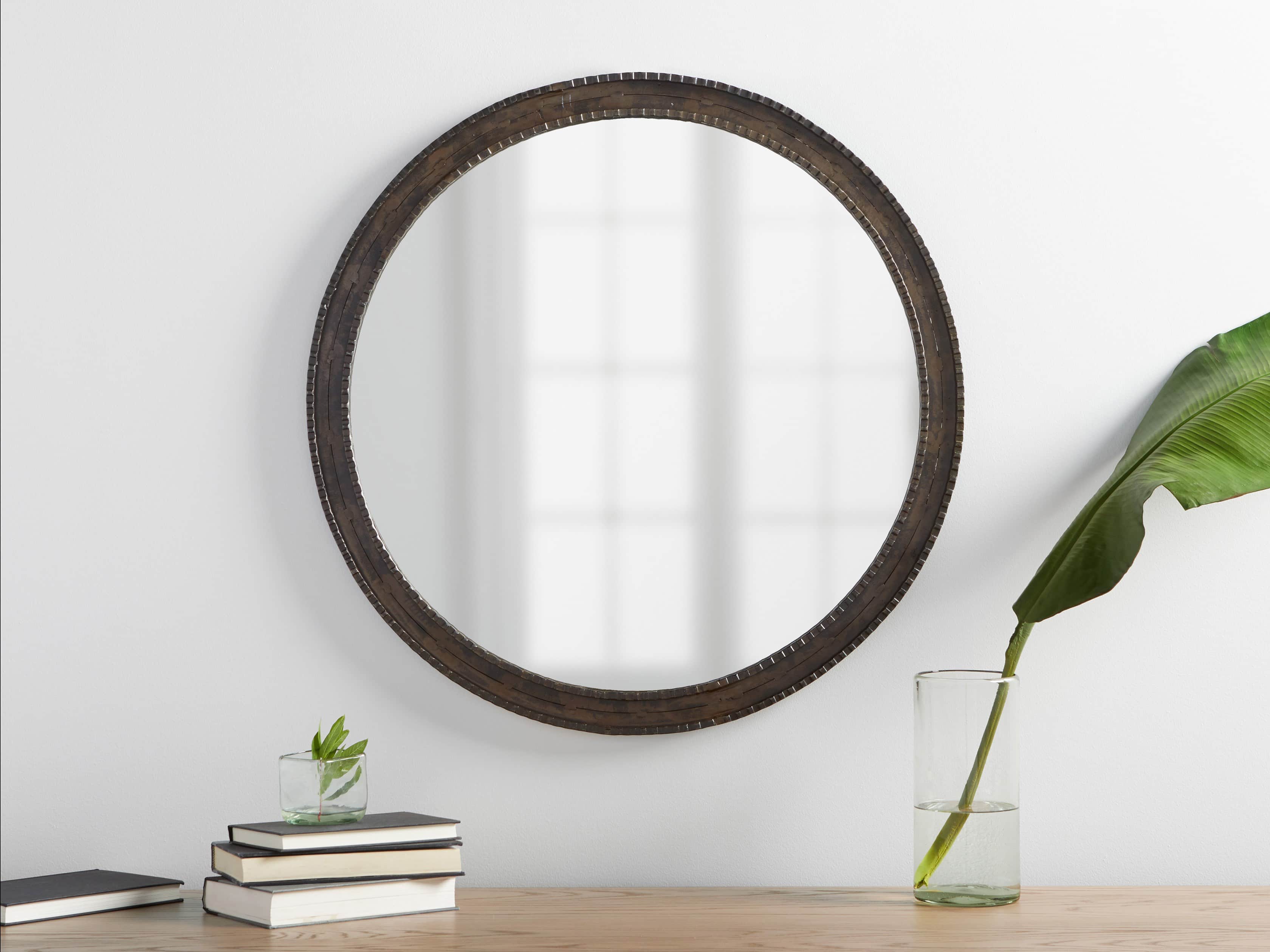 GALILEO 30" Iron Round Mirror, slide 4 of 5