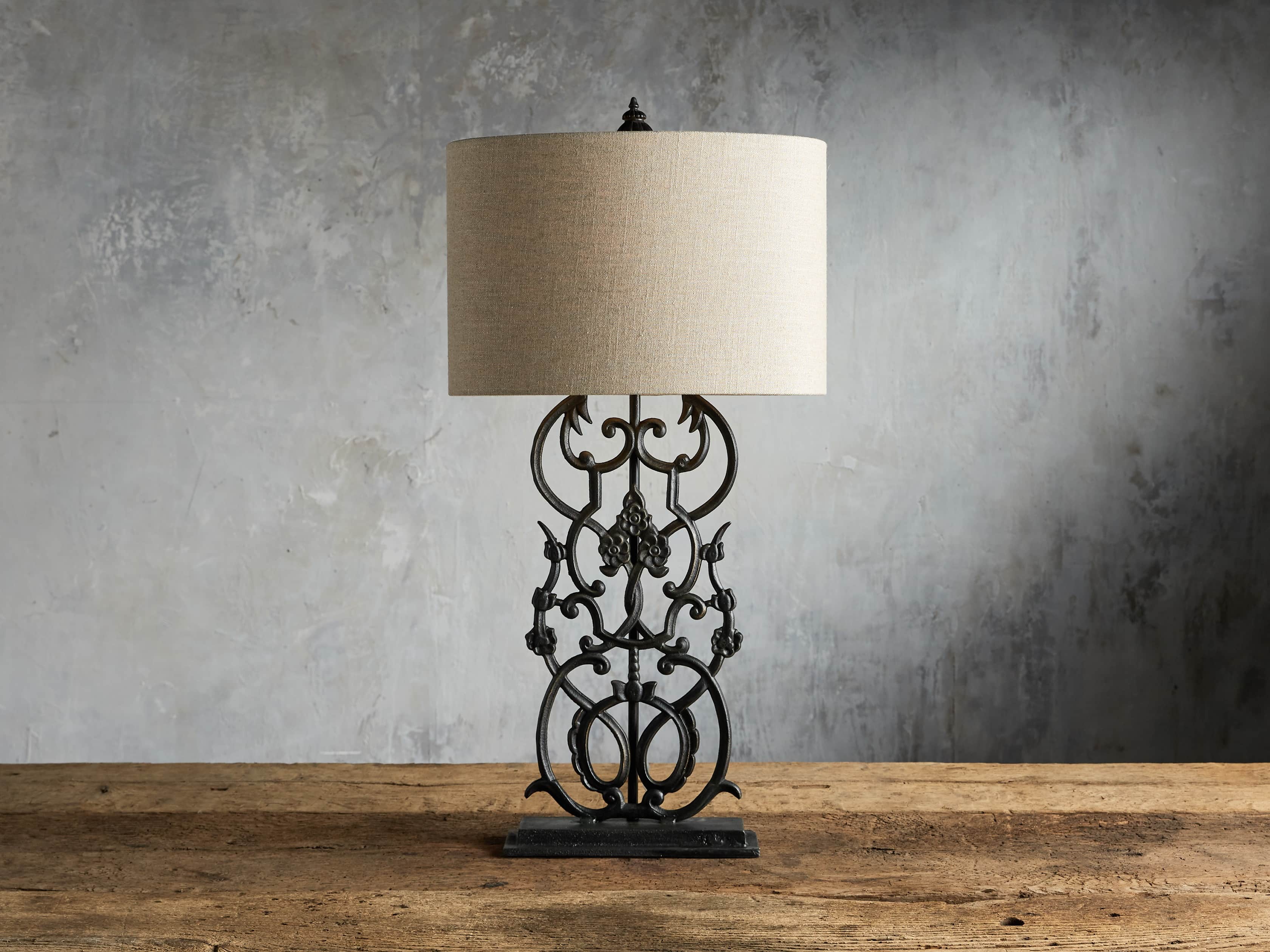 charcoal table lamp