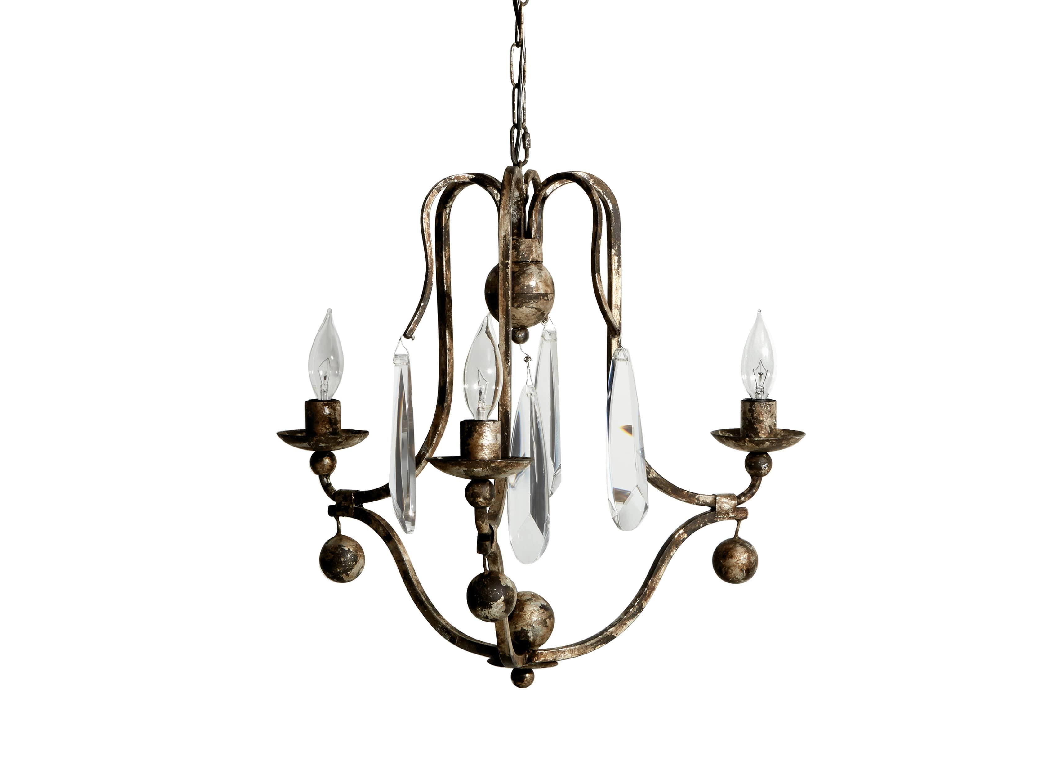 Bonita 18" Three Light Chandelier in Silver Clay, slide 3 of 5