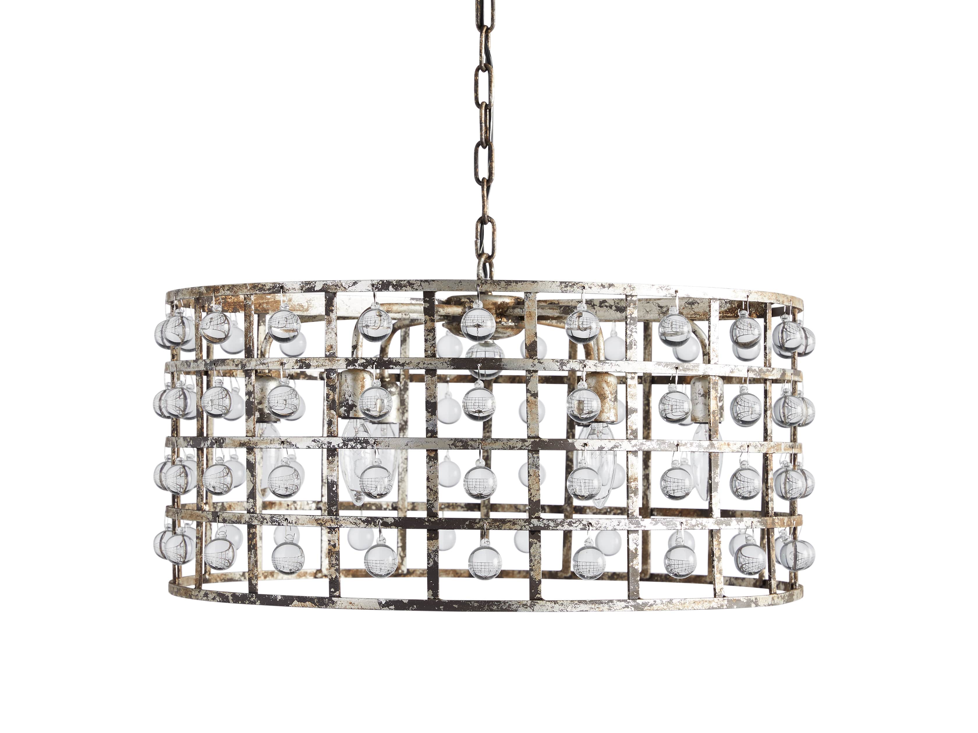 La Cage 6 light Chandelier in Silver Clay, slide 6 of 6