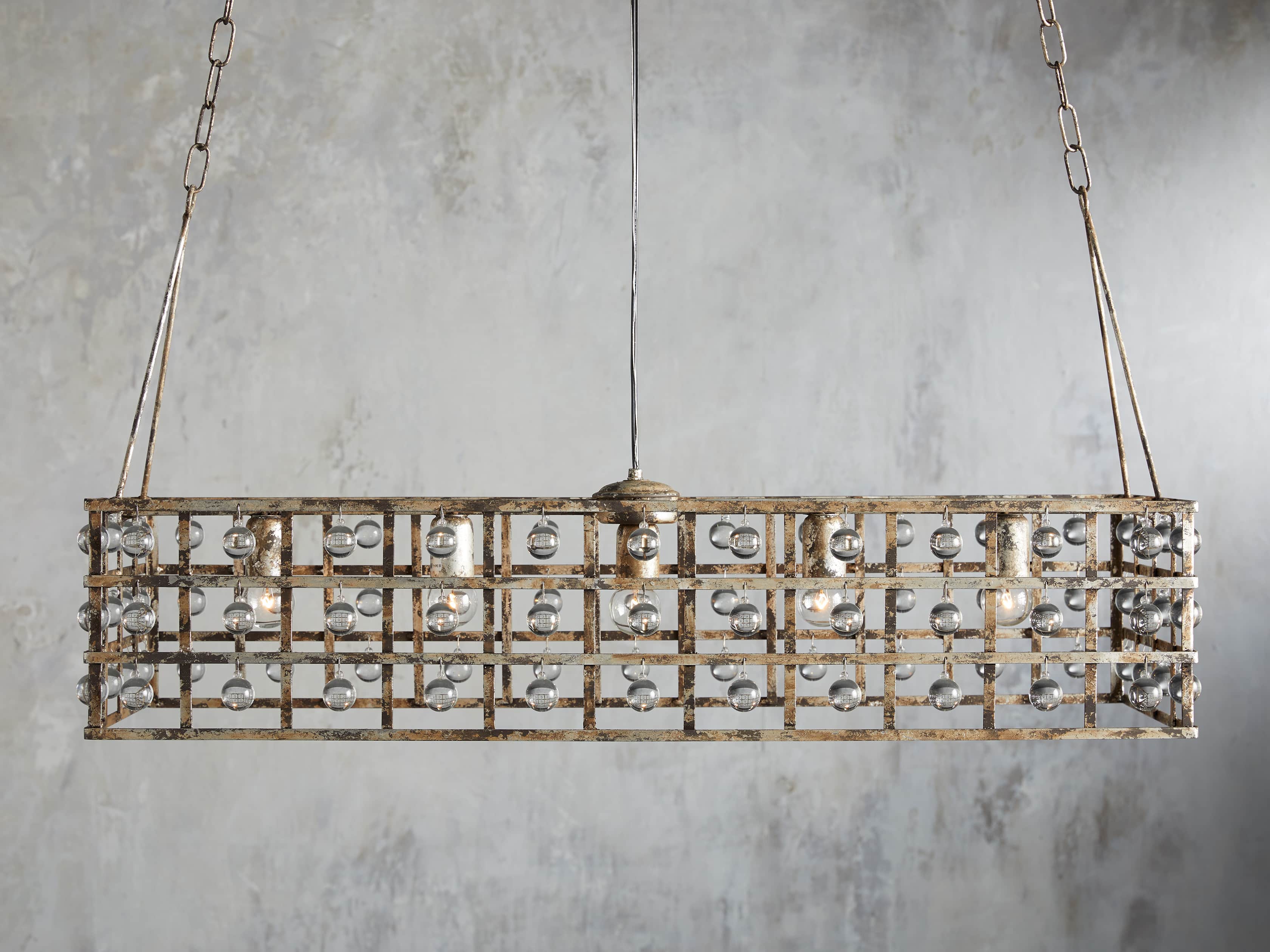 La Cage 5 Light Rectangle Chandelier, slide 1 of 7
