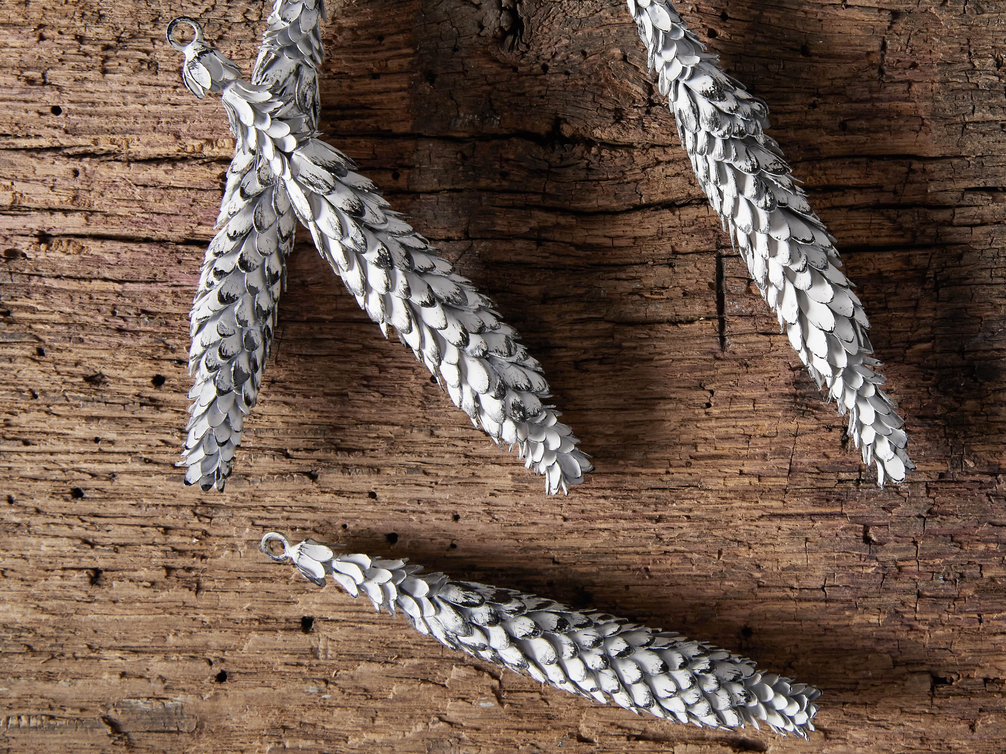5.5" Pinecone Ornaments set