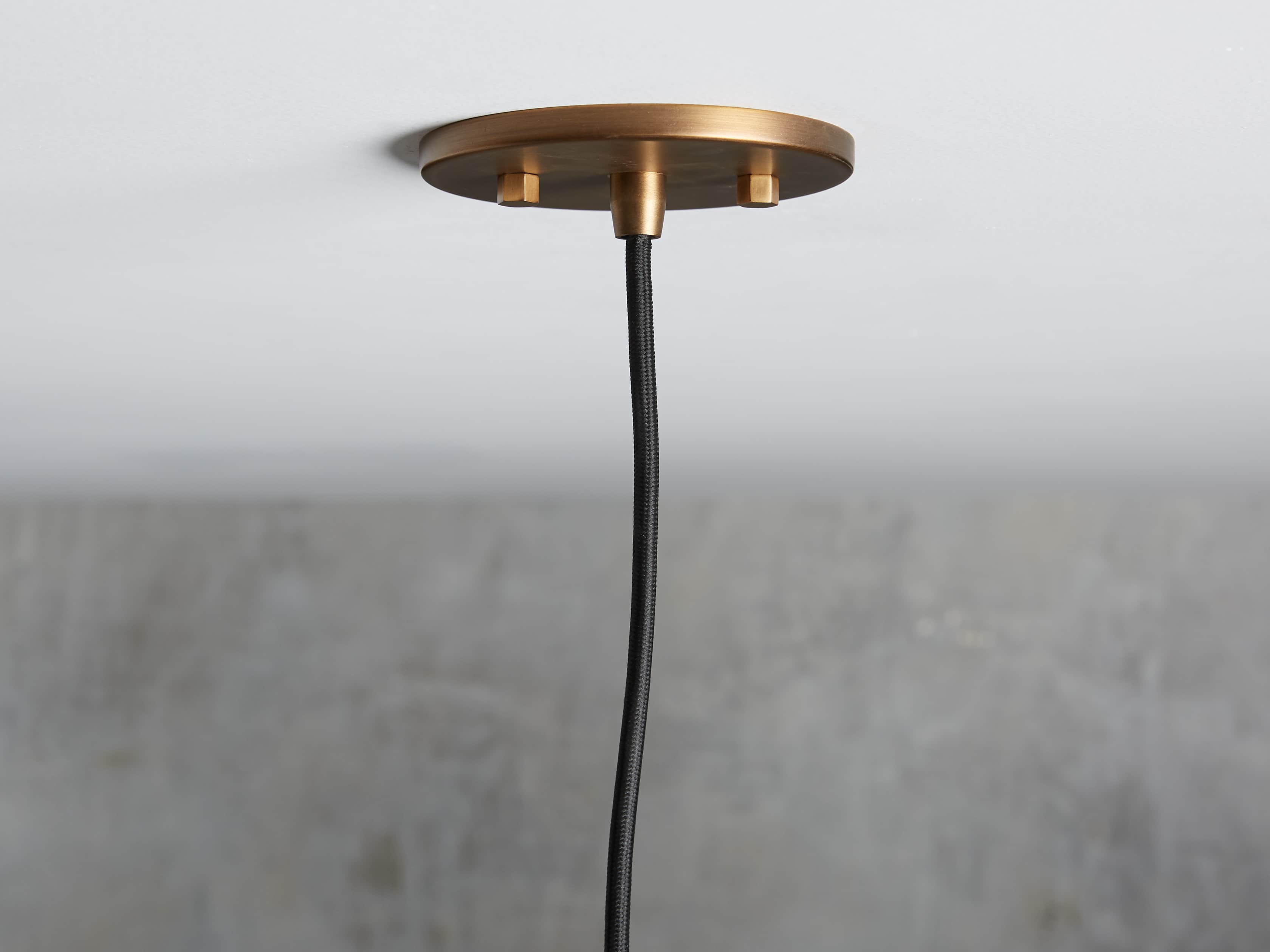 Industrial Flare Pendant in Antiqued Brass