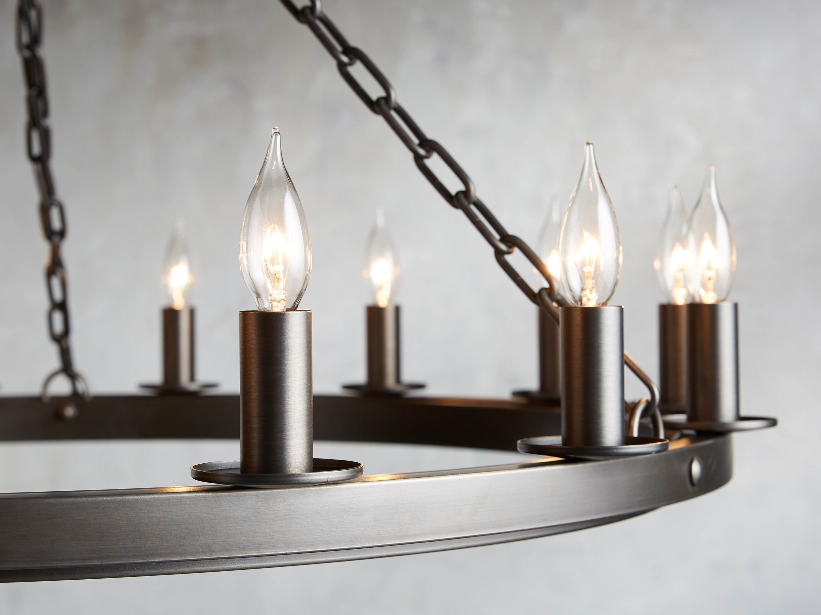 Ferris 40" Chandelier With Blackened Finish, slide 2 of 3