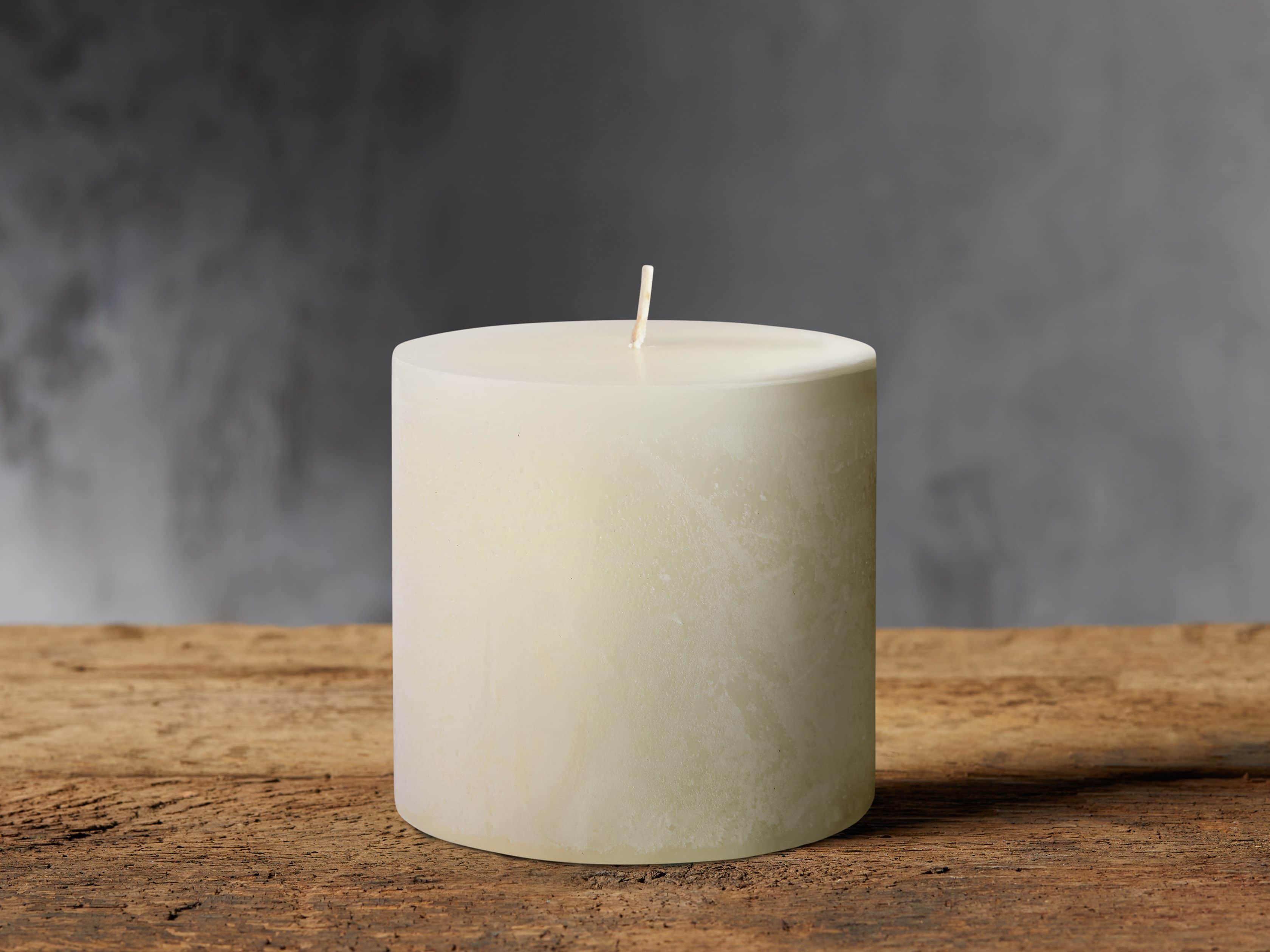 Rustic 3" Pillar in Ivory, slide 2 of 3