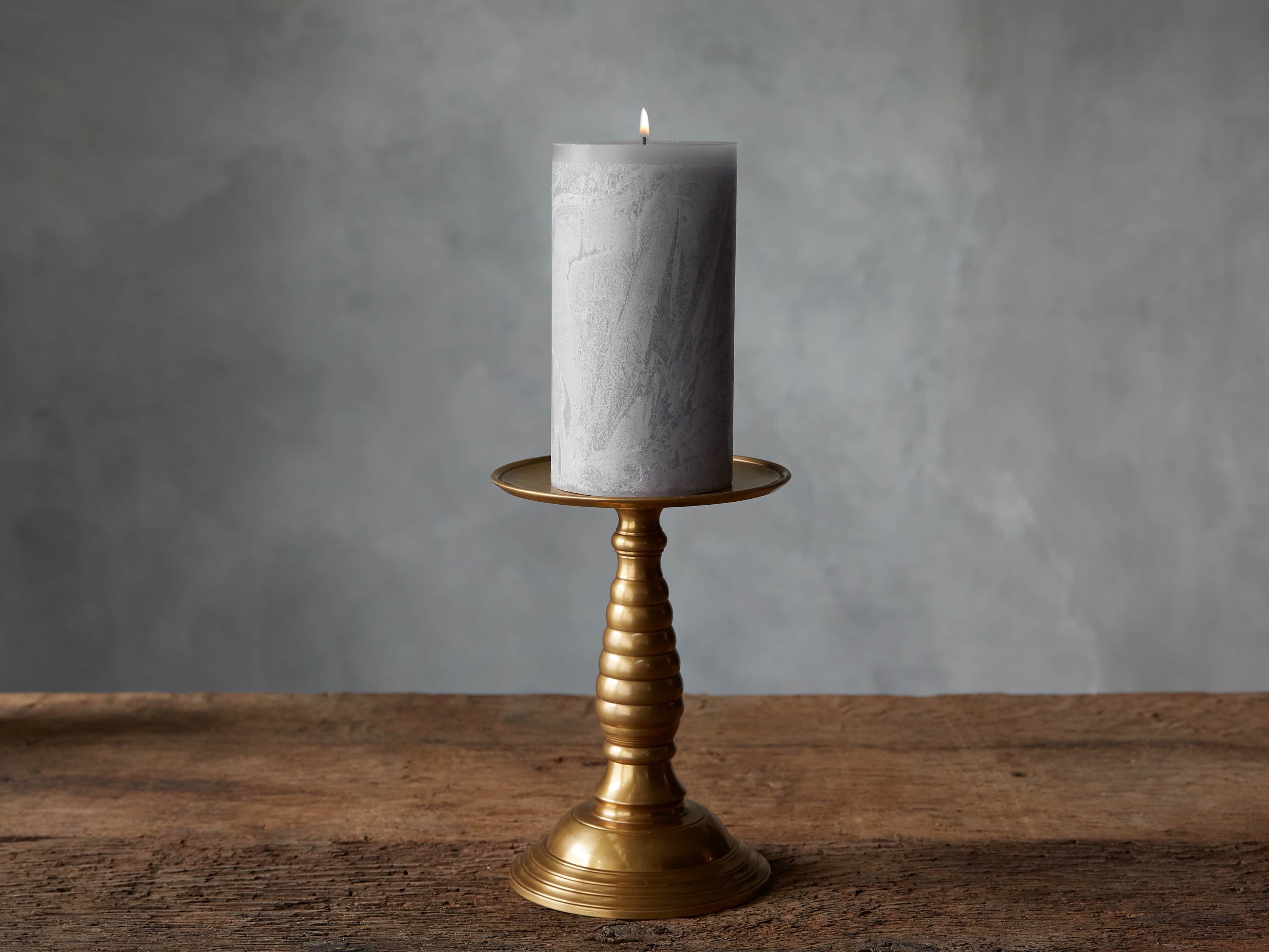 Rustic 6" Pillar in Dove Grey, slide 1 of 4