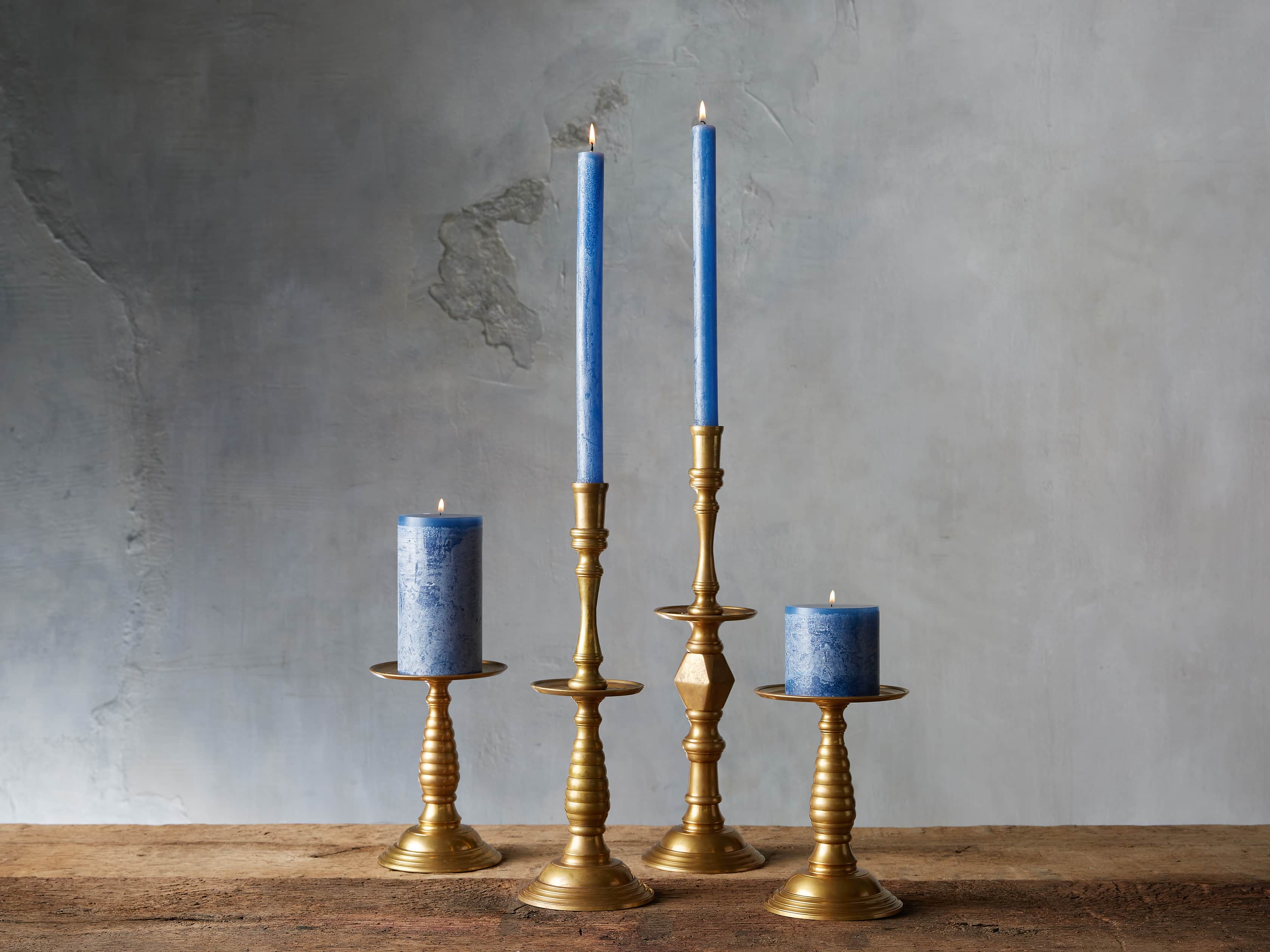 Rustic 12" Taper in English Blue (set of 2), slide 3 of 3