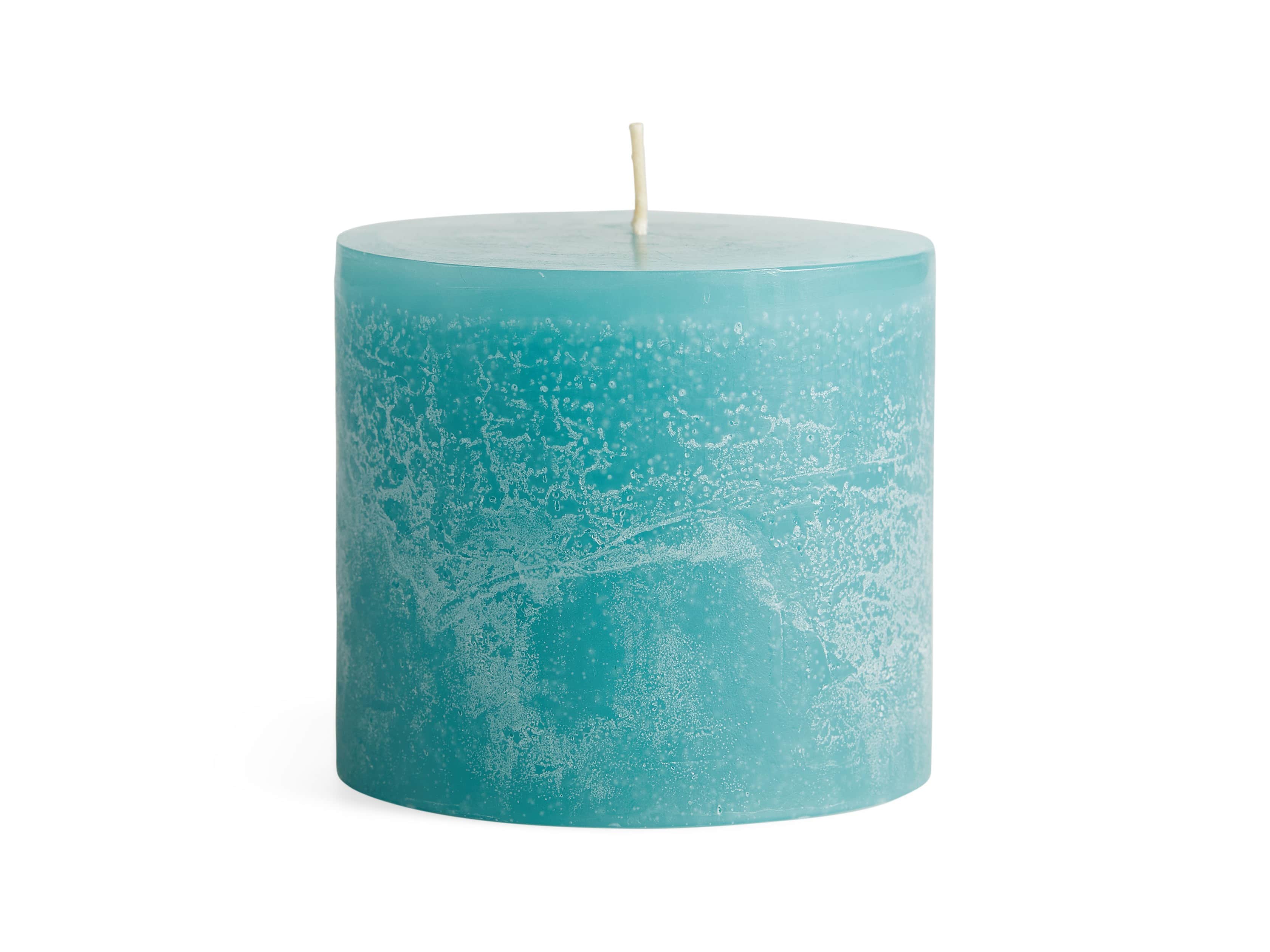Rustic 3" Pillar in Sea Glass