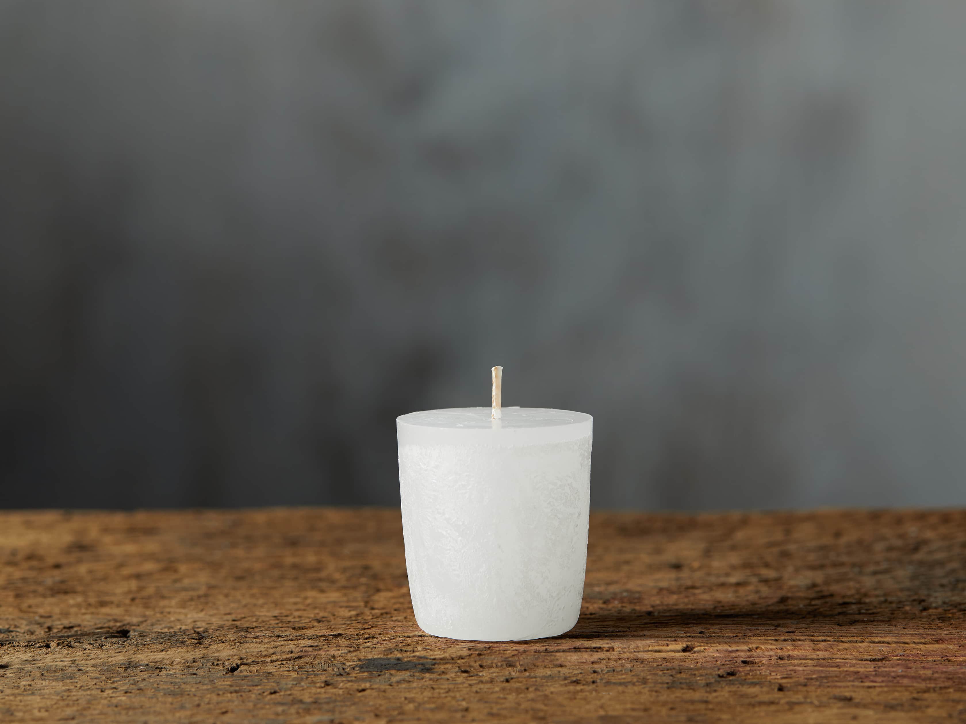 Rustic 1.5" Votive in White (set of 12), slide 1 of 3