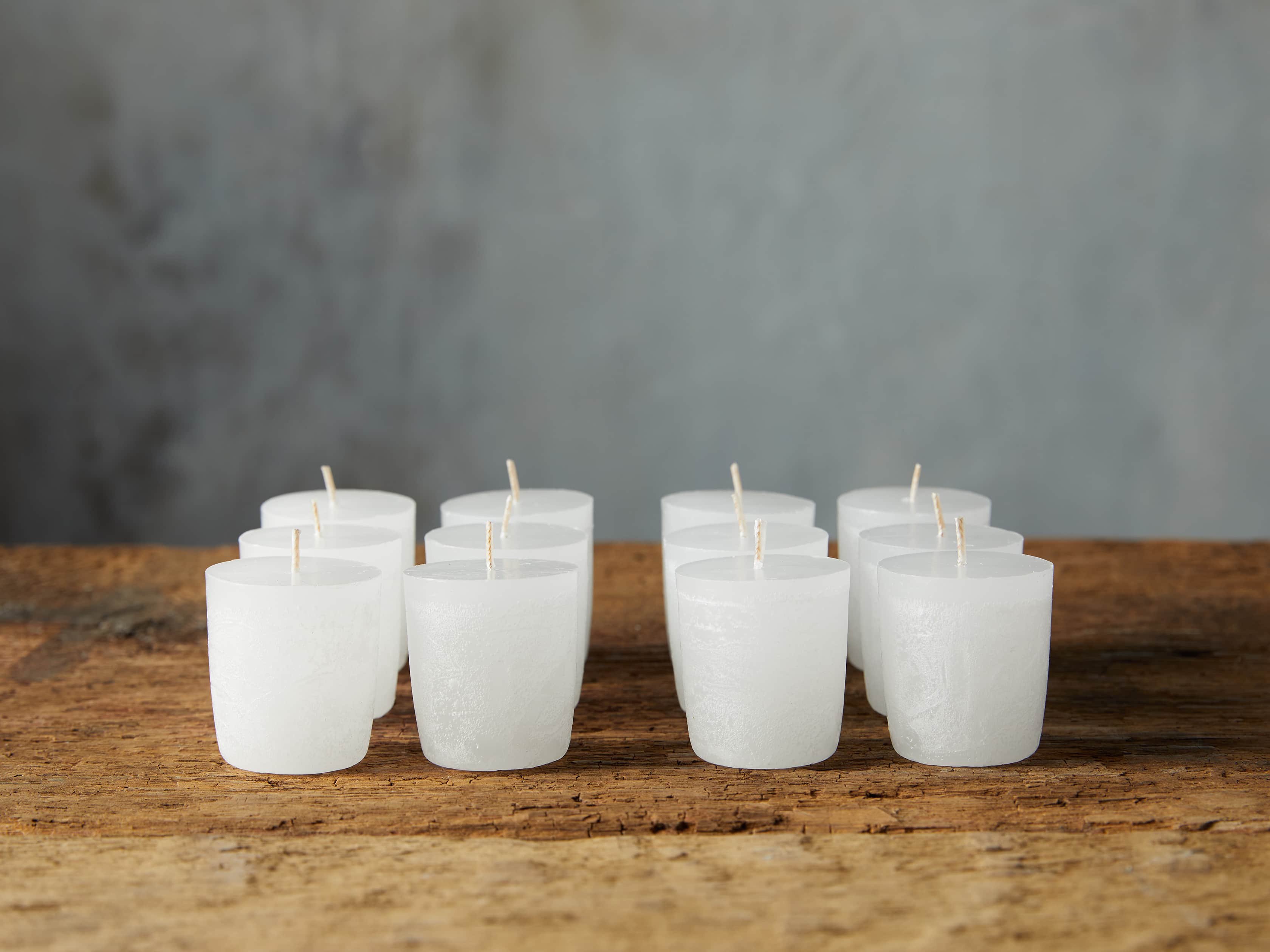 Rustic 1.5" Votive in White (set of 12), slide 2 of 3