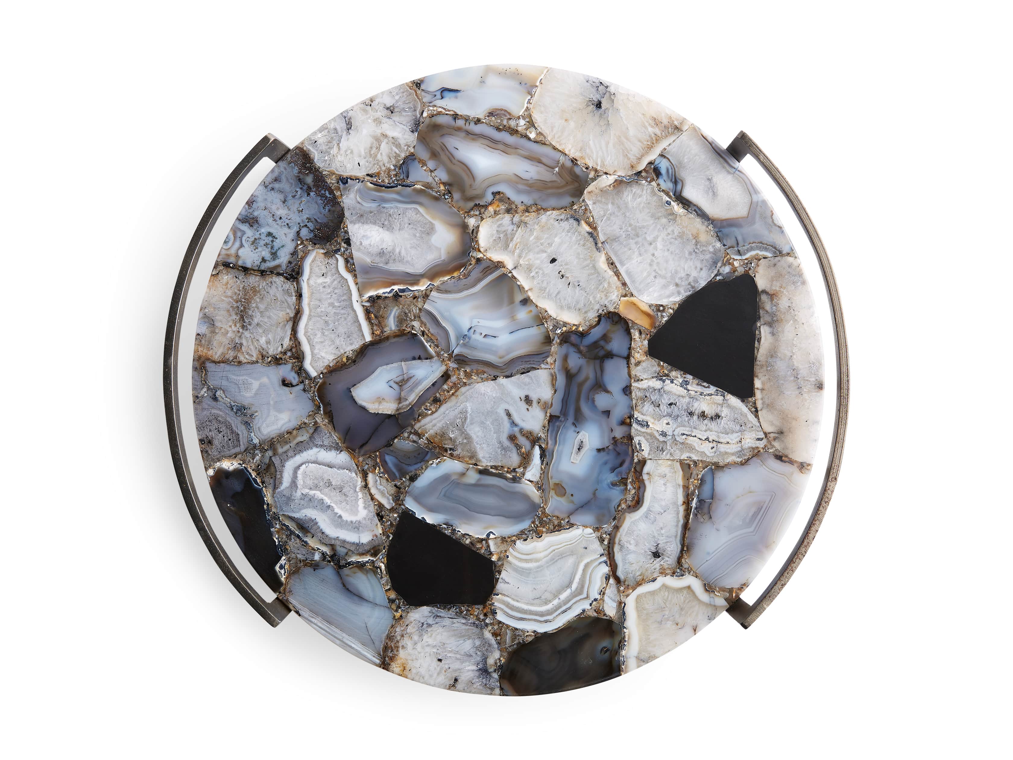 14.5" Ludlow Black Agate Tray