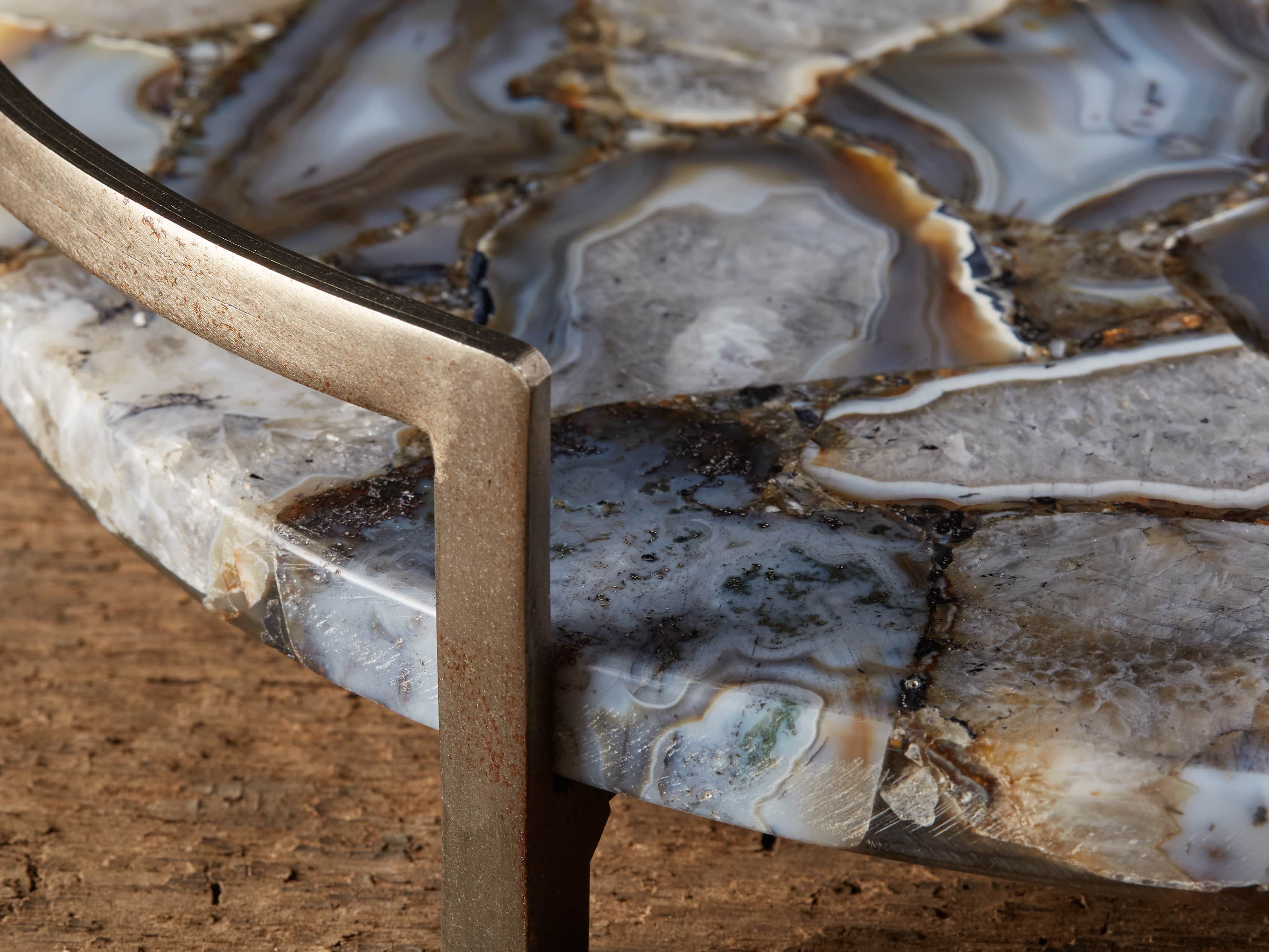 14.5" Ludlow Black Agate Tray