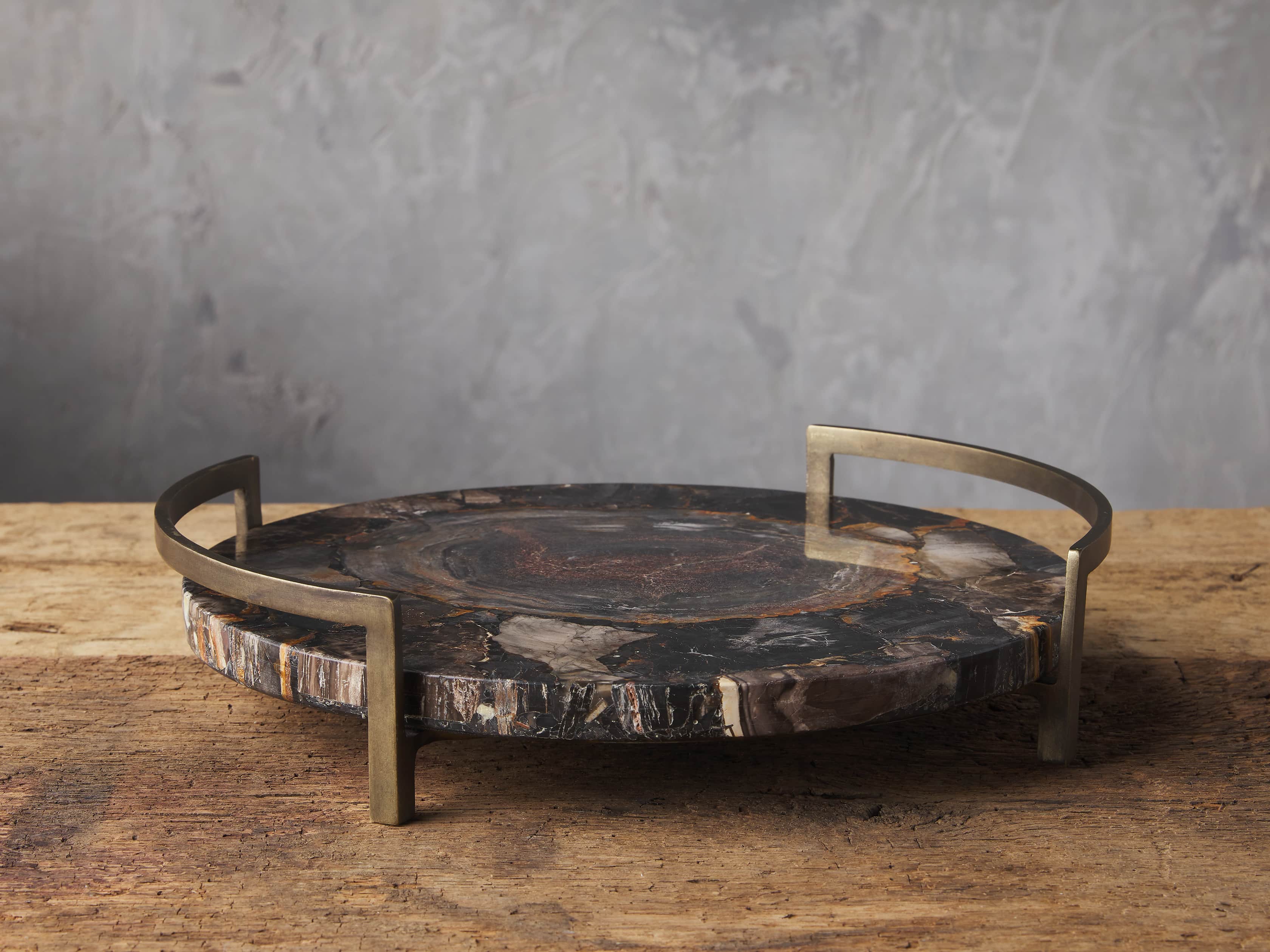Petrified Black Wood Tray, slide 1 of 3