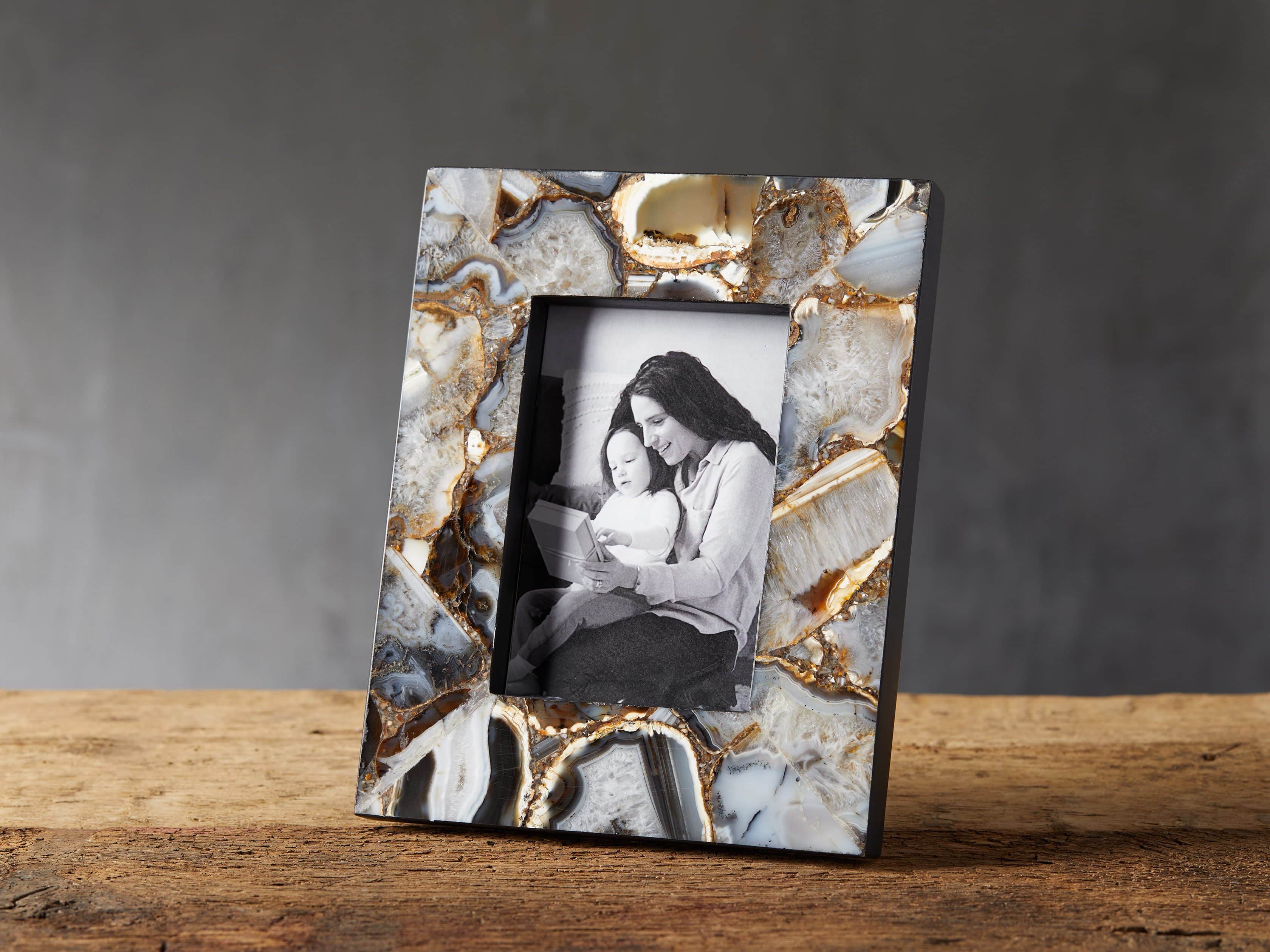 Shiloh Picture Frame in Glass 4 x 6 Blue | Arhaus