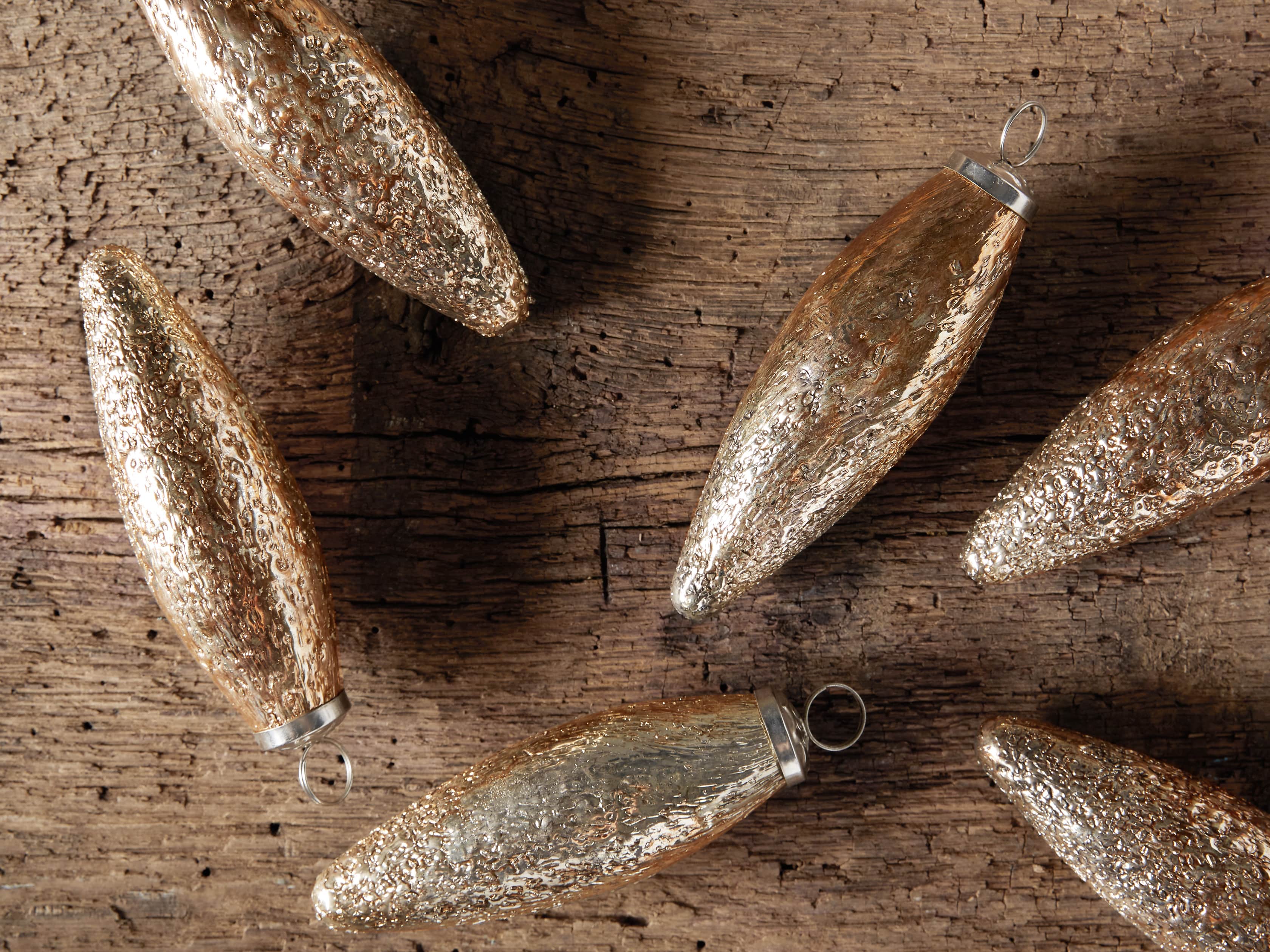 Textured Drop Ornament set