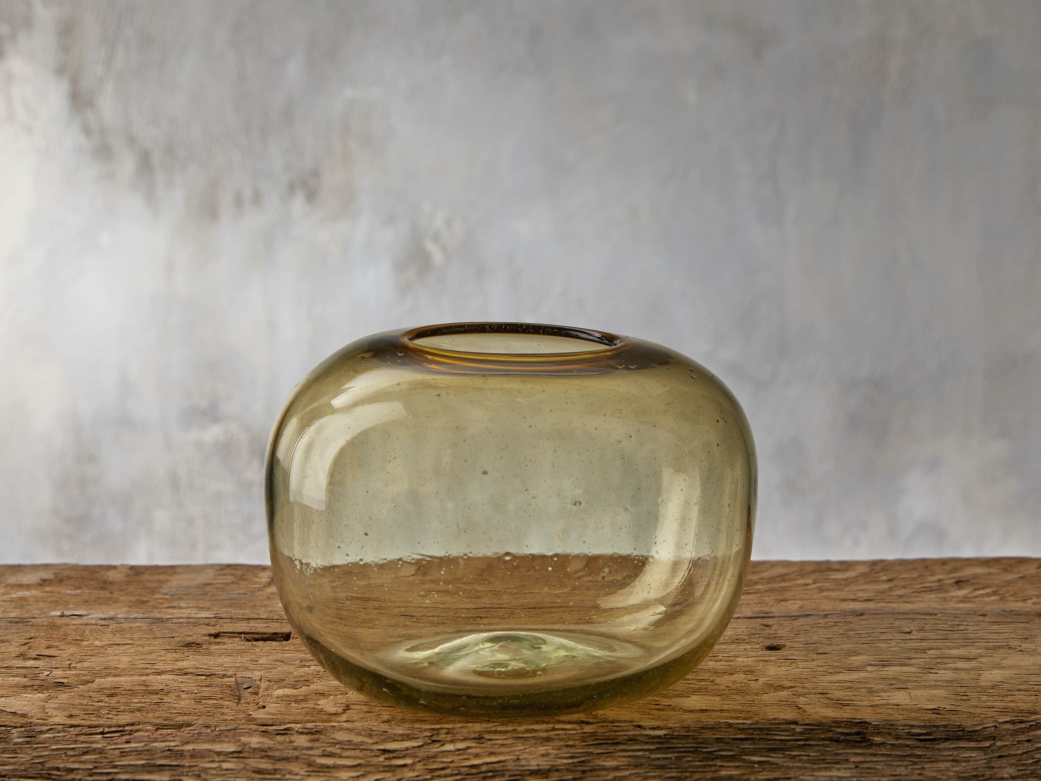 Small Bubble Vase in Amber, slide 1 of 3
