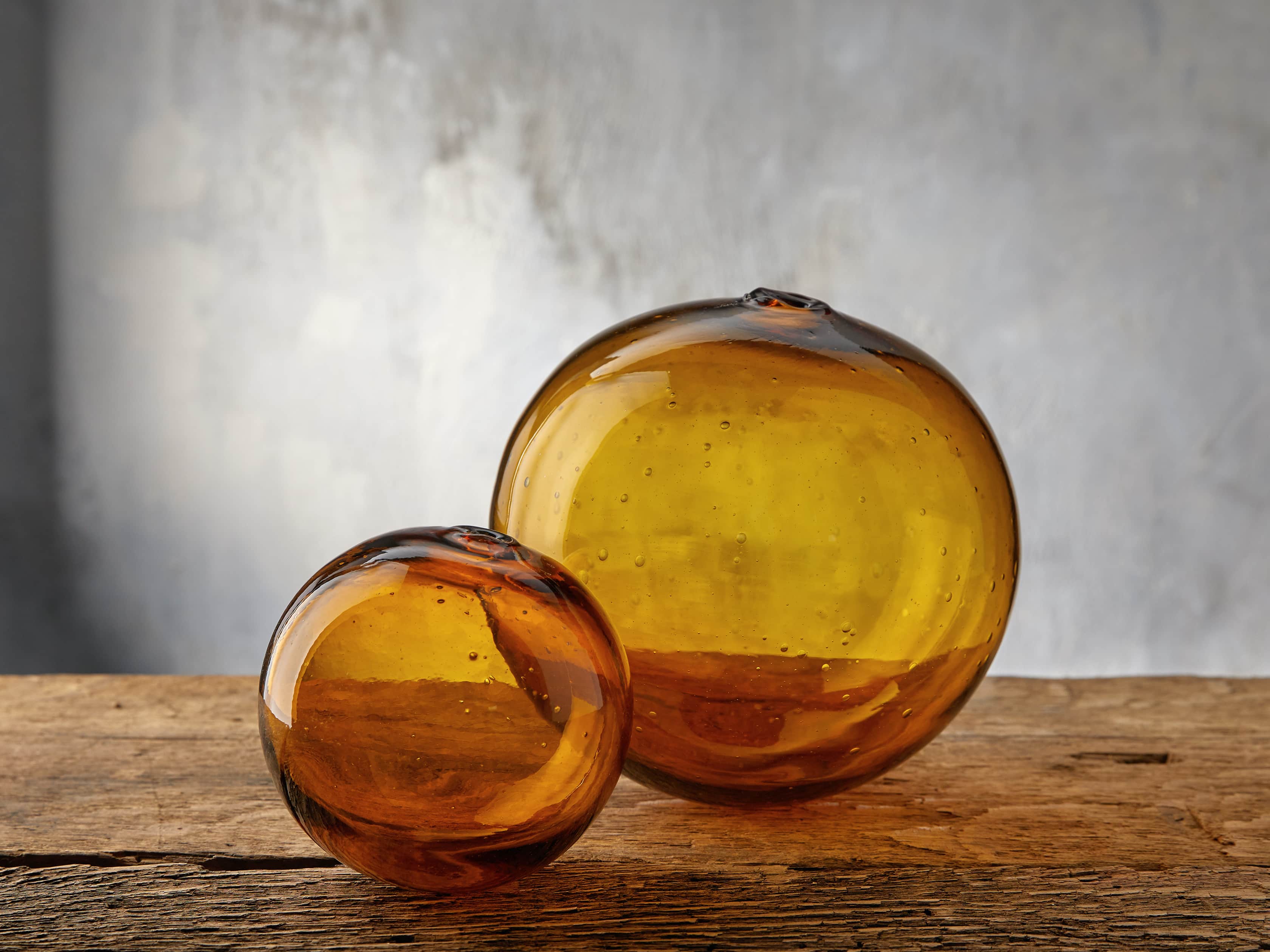 Small Amber Bubble Sphere, slide 3 of 4